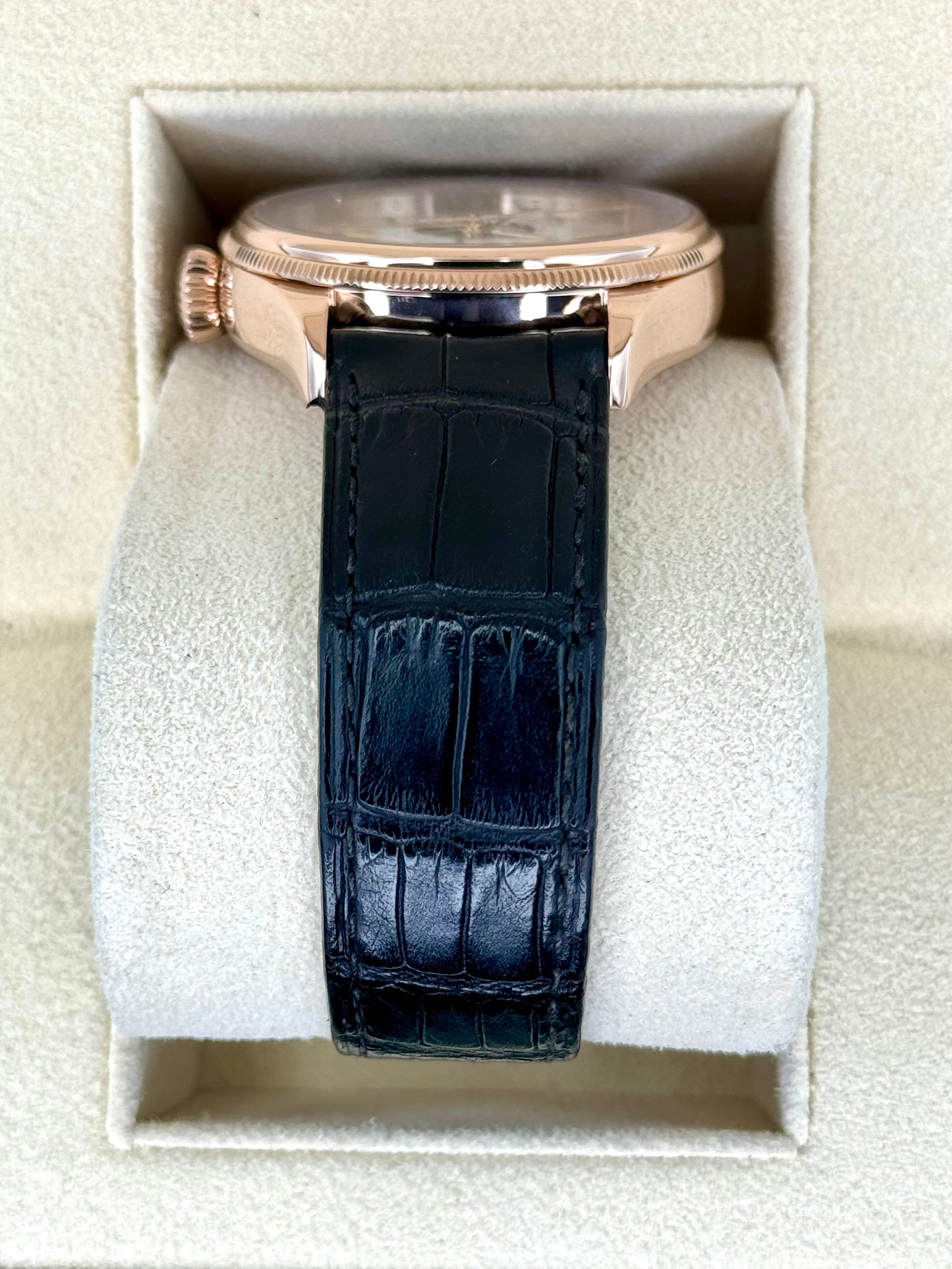 2018 Rolex Cellini Moonphase 39mm 50535 Rose Gold White Dial - MyWatchLLC