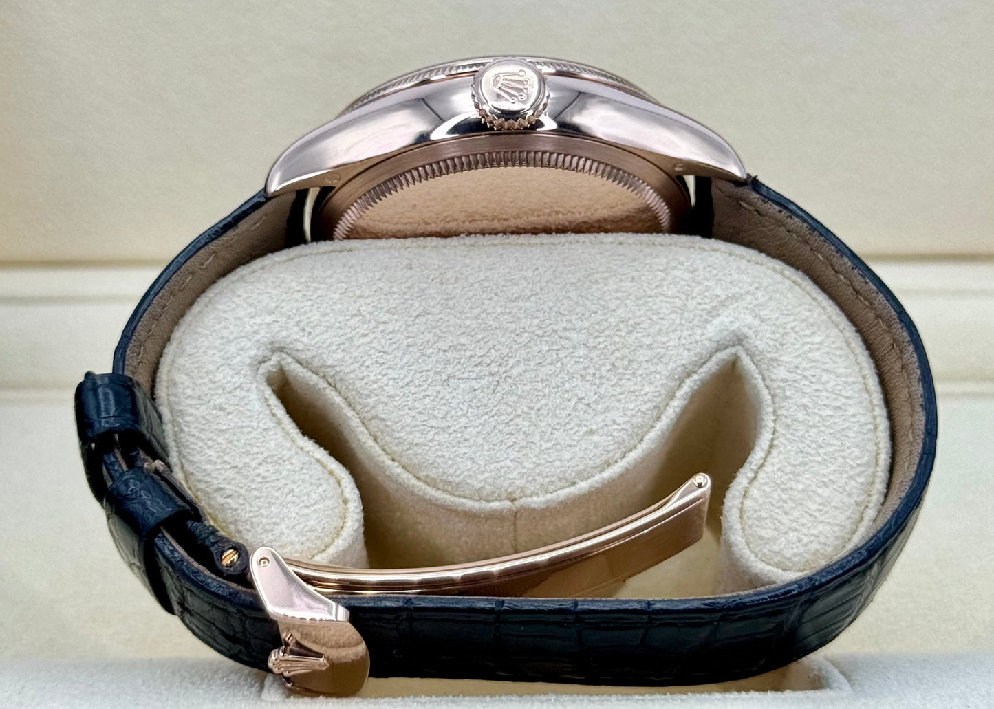 2018 Rolex Cellini Moonphase 39mm 50535 Rose Gold White Dial - MyWatchLLC