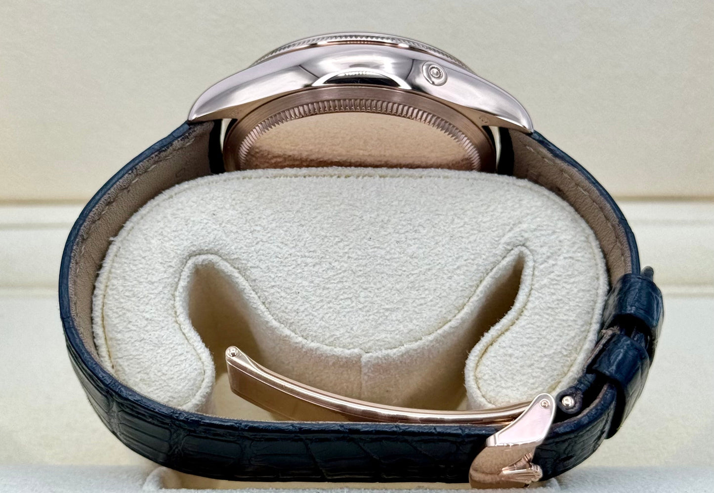 2018 Rolex Cellini Moonphase 39mm 50535 Rose Gold White Dial - MyWatchLLC