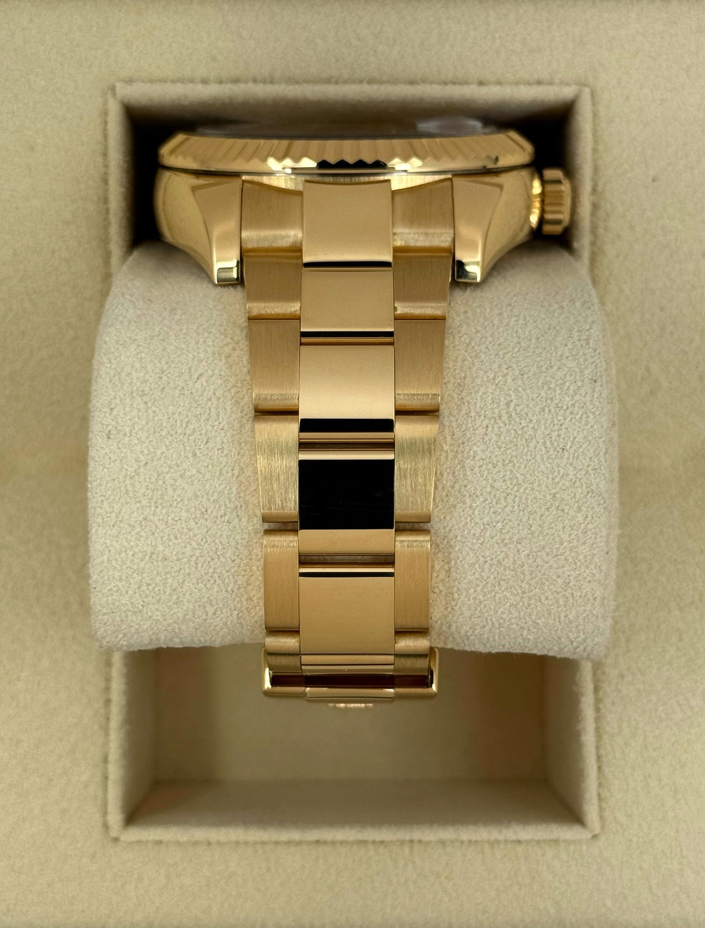 2019 Rolex Sky-Dweller 42mm 326938 Yellow Gold Oyster Champagne Dial - MyWatchLLC