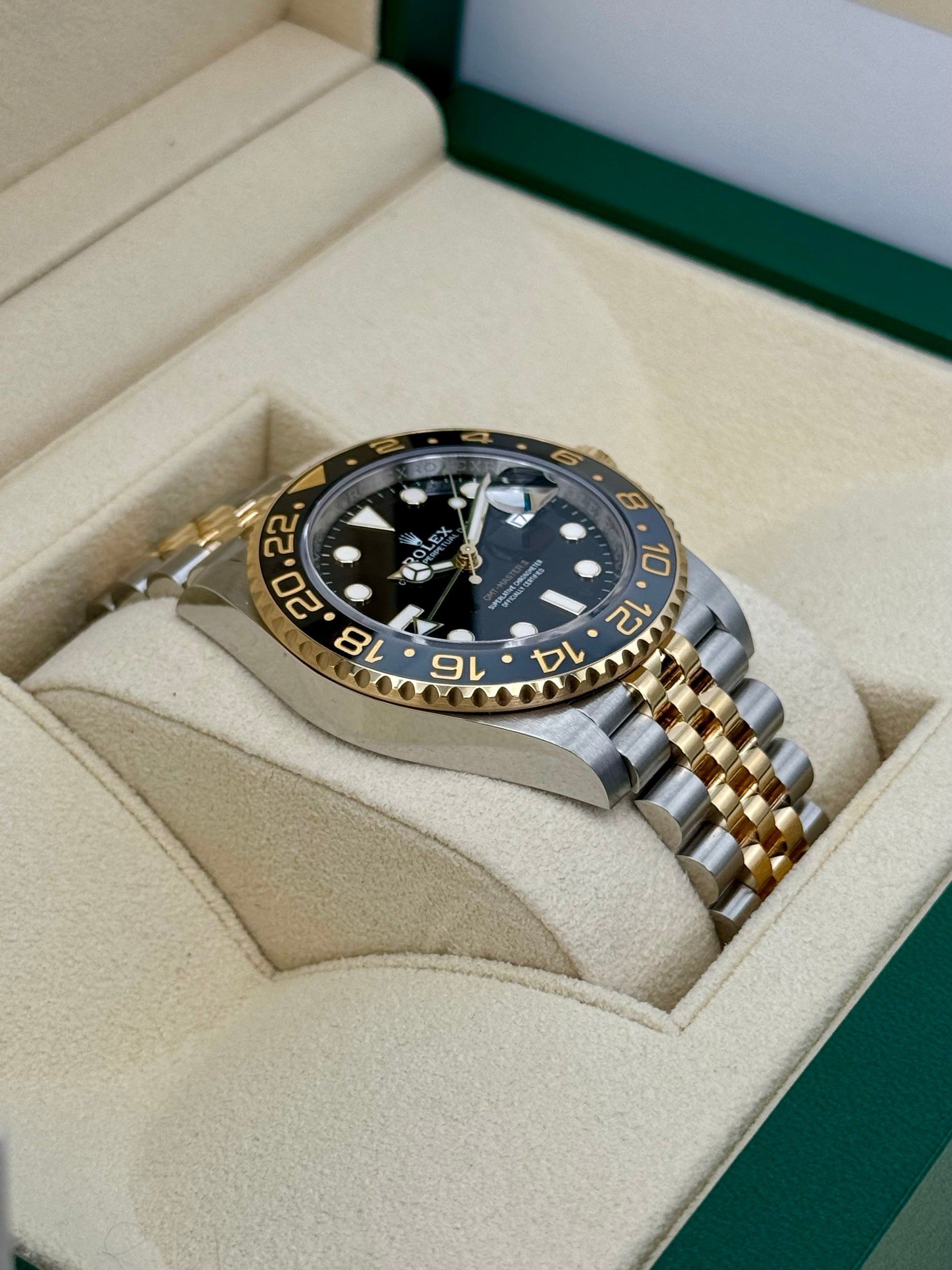 2024 Rolex GMT-Master II 40mm 126713GRNR Two-Tone Jubilee Black Dial - MyWatchLLC