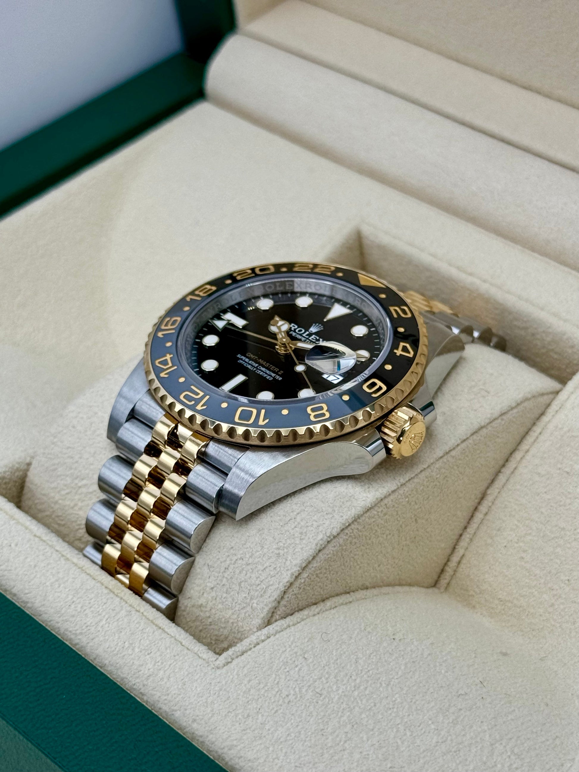 2024 Rolex GMT-Master II 40mm 126713GRNR Two-Tone Jubilee Black Dial - MyWatchLLC