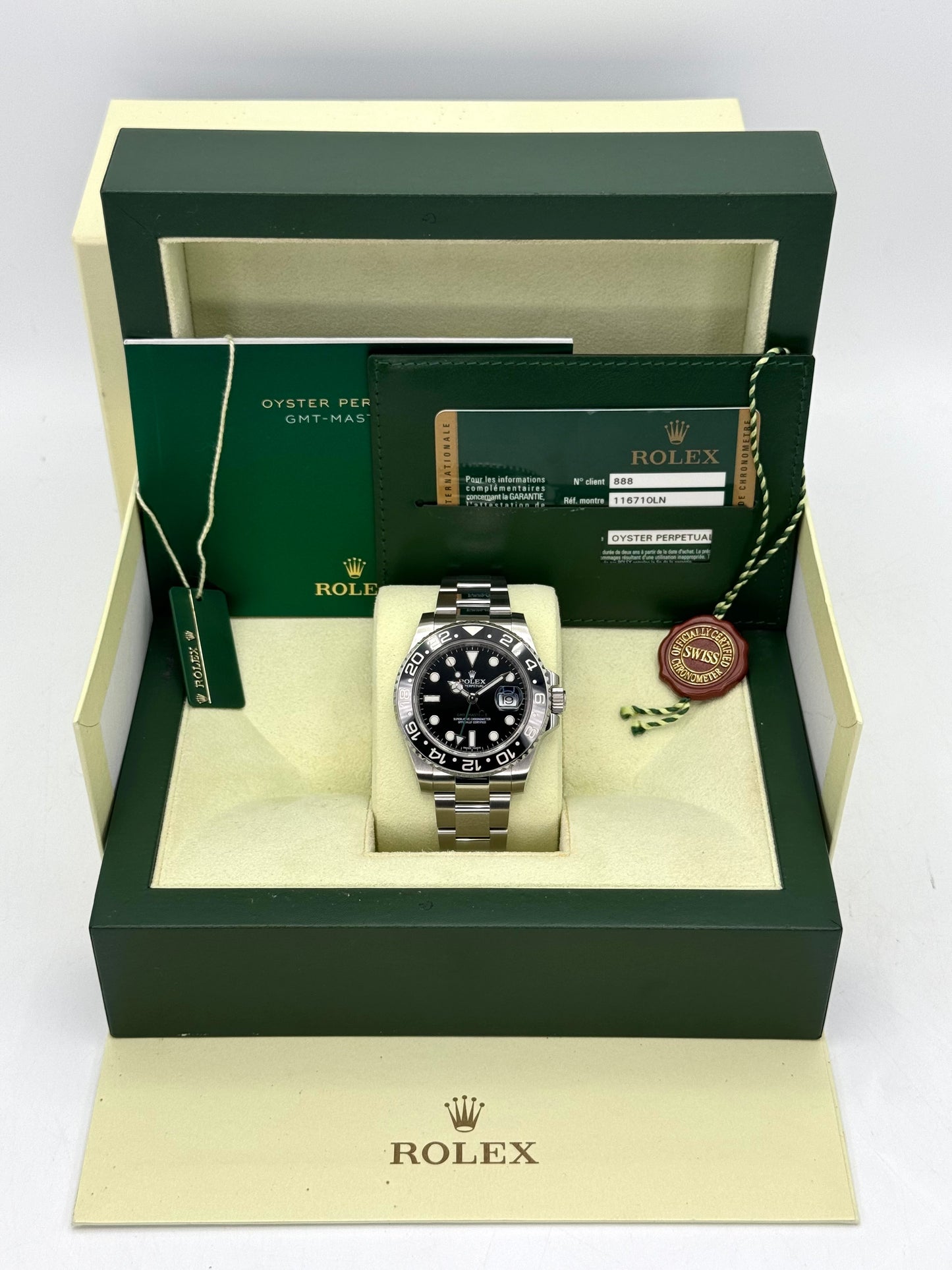 2014 Rolex GMT-Master II 40mm 116710LN Stainless Steel Black Dial - MyWatchLLC