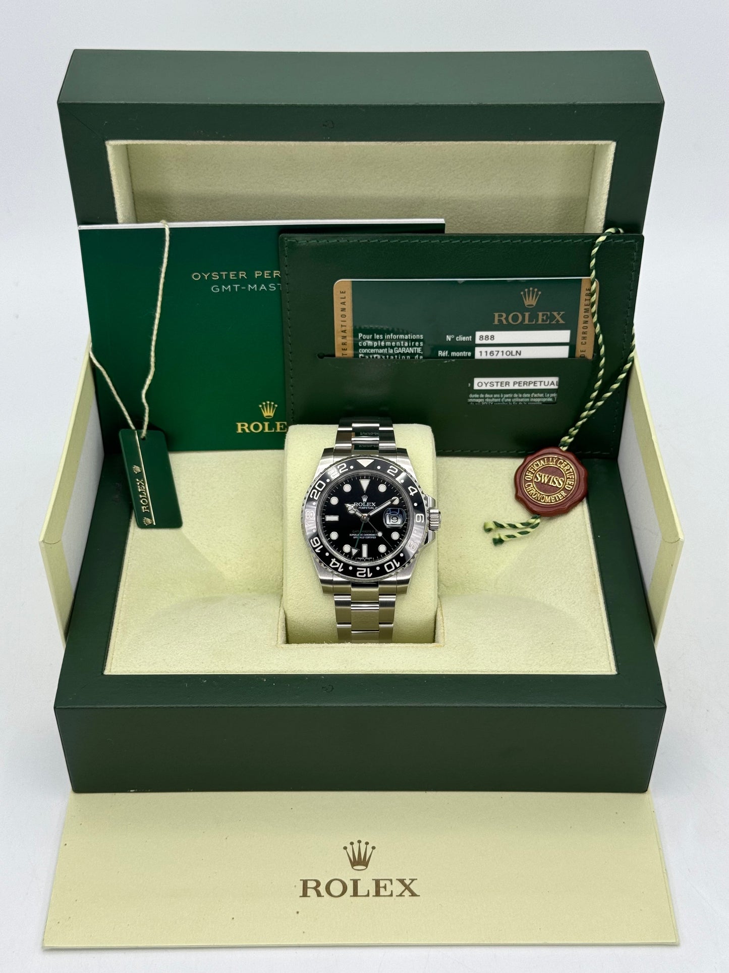 2014 Rolex GMT-Master II 40mm 116710LN Stainless Steel Black Dial - MyWatchLLC