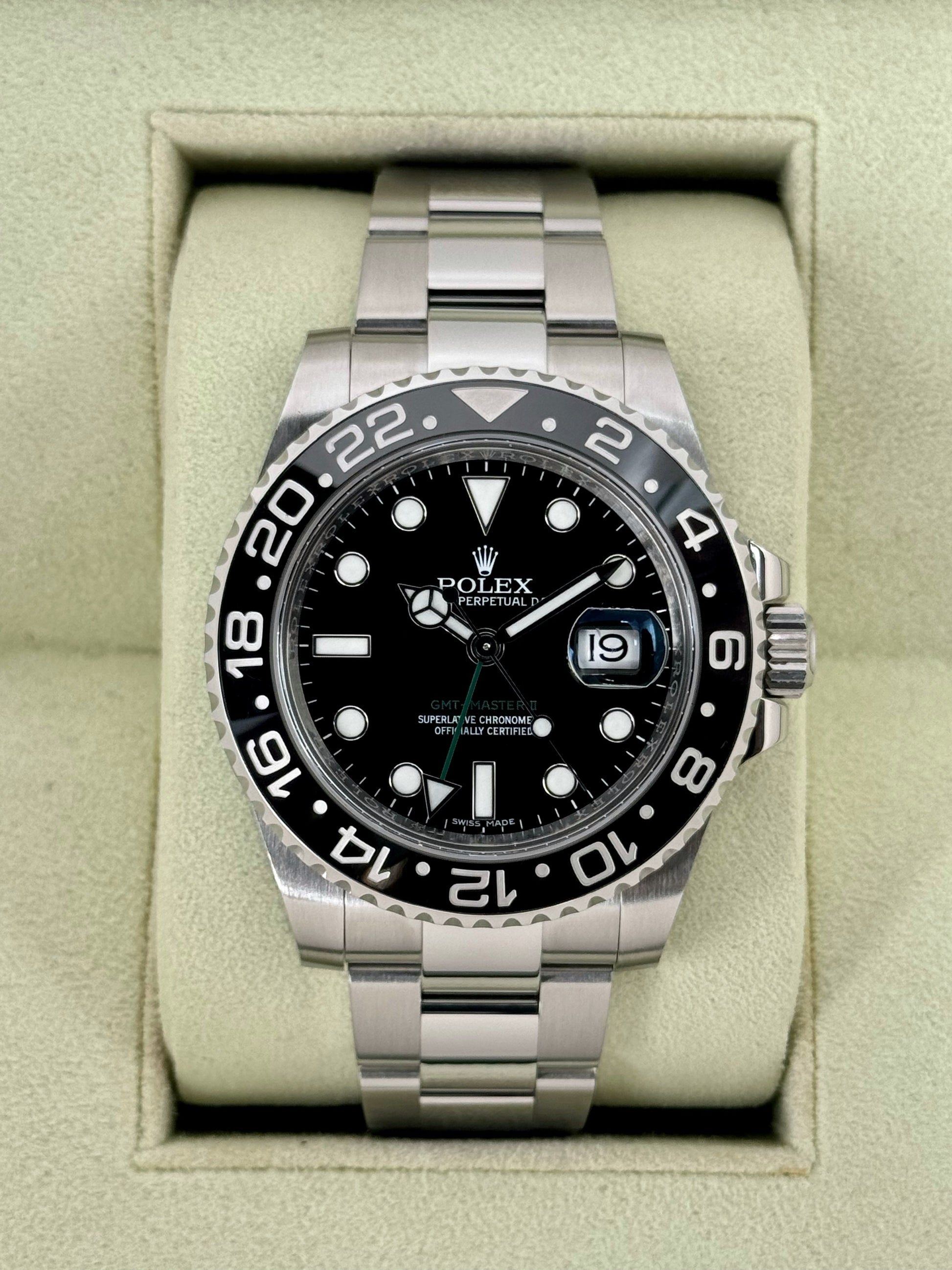 2014 Rolex GMT-Master II 40mm 116710LN Stainless Steel Black Dial - MyWatchLLC