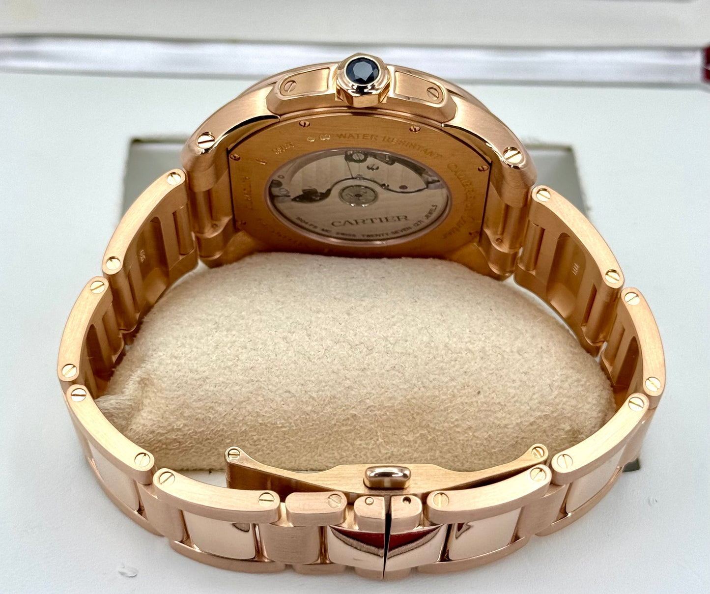 2016 Cartier Calibre de Cartier 42mm W7100018 Rose Gold White Dial - MyWatchLLC
