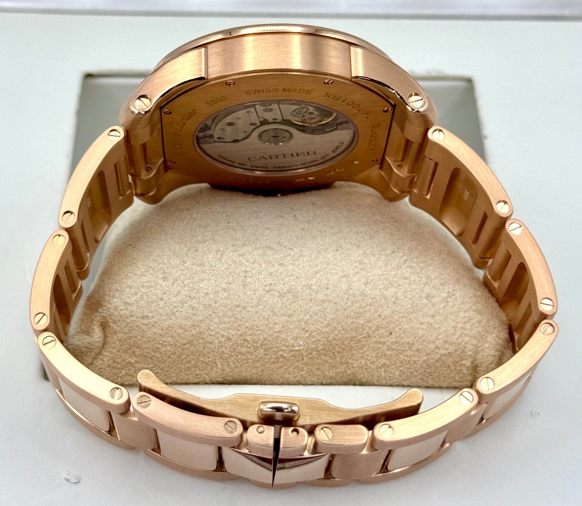 2016 Cartier Calibre de Cartier 42mm W7100018 Rose Gold White Dial - MyWatchLLC