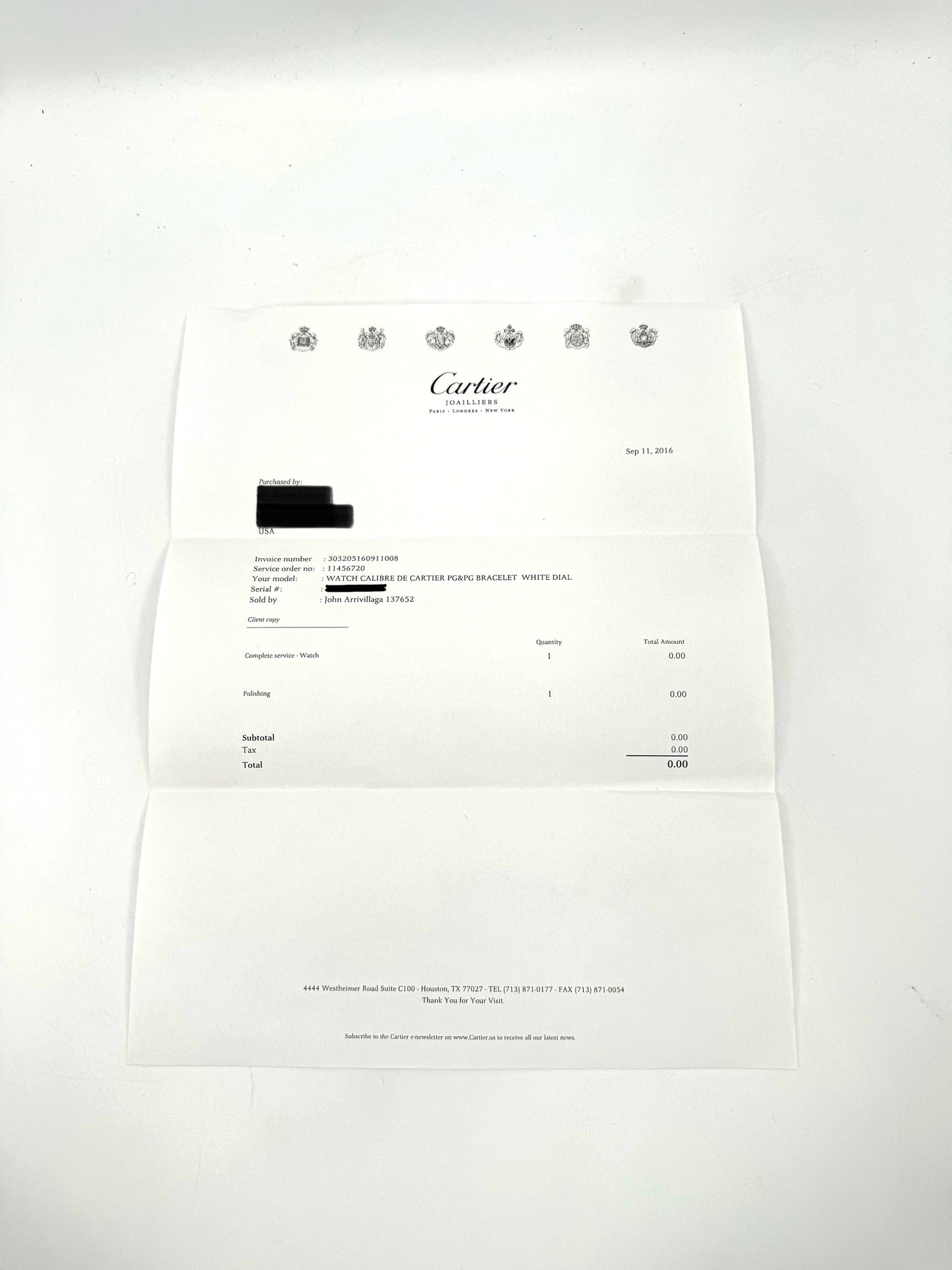 2016 Cartier Calibre de Cartier 42mm W7100018 Rose Gold White Dial - MyWatchLLC