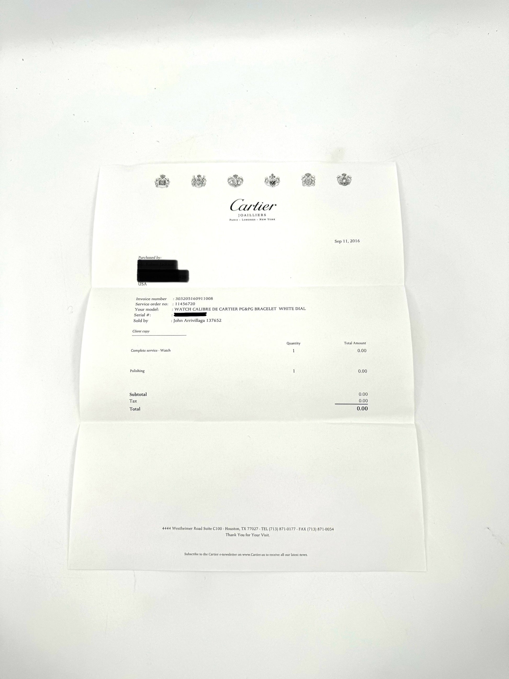 2016 Cartier Calibre de Cartier 42mm W7100018 Rose Gold White Dial - MyWatchLLC