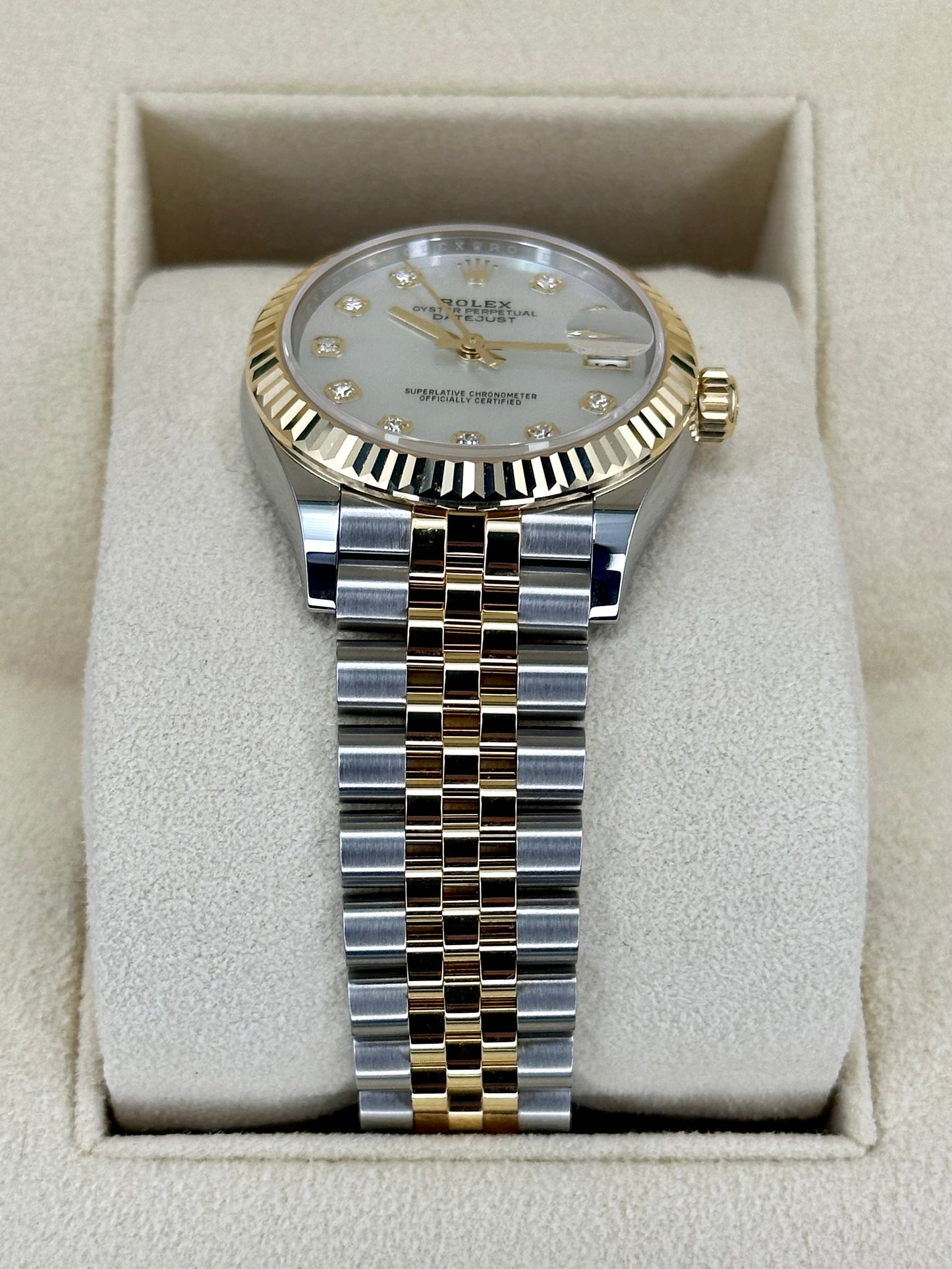NEW 2023 Rolex Datejust 31mm 278273 Two-Tone Jubilee MOP Diamond Dial - MyWatchLLC