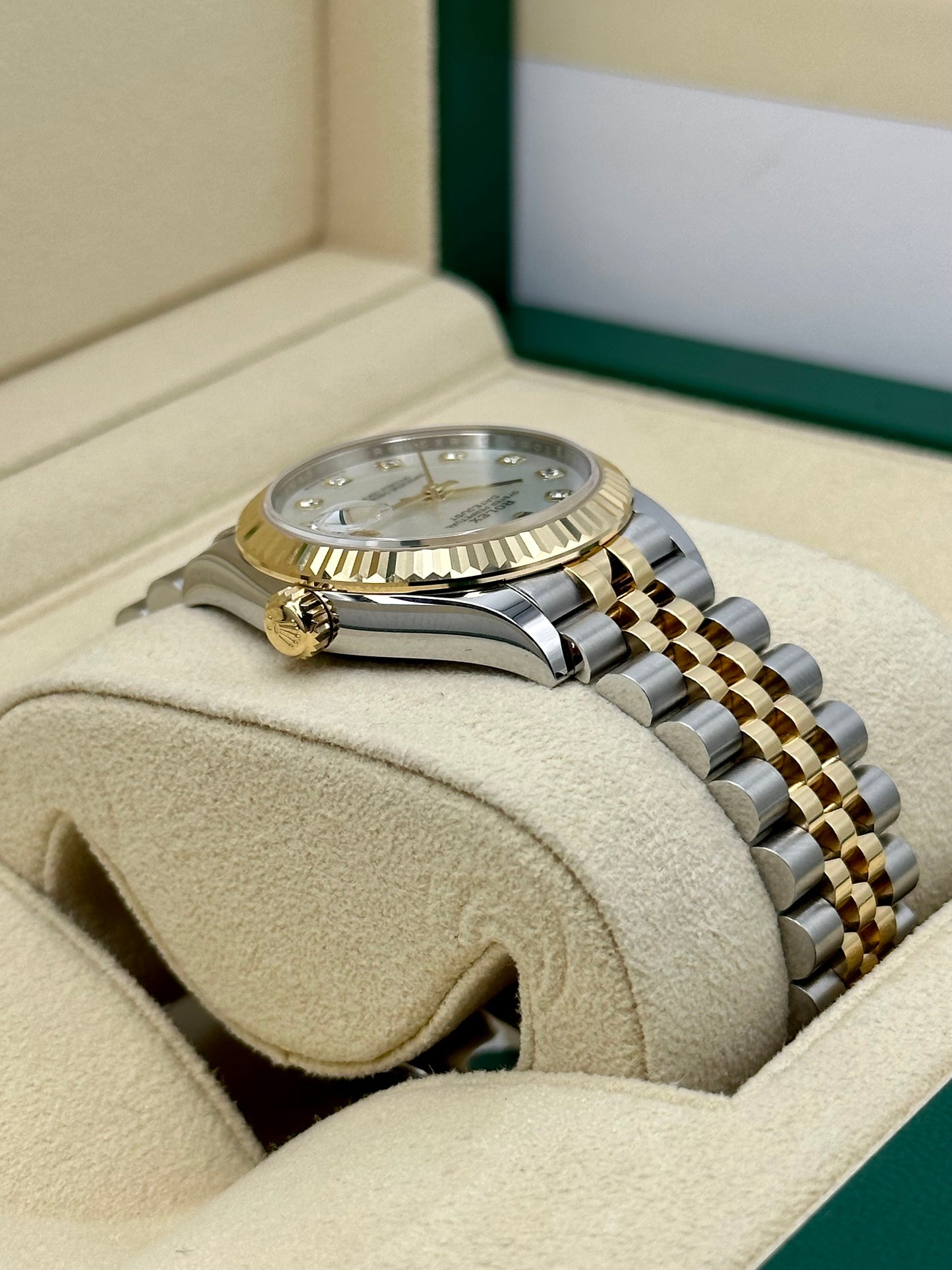 NEW 2023 Rolex Datejust 31mm 278273 Two-Tone Jubilee MOP Diamond Dial - MyWatchLLC