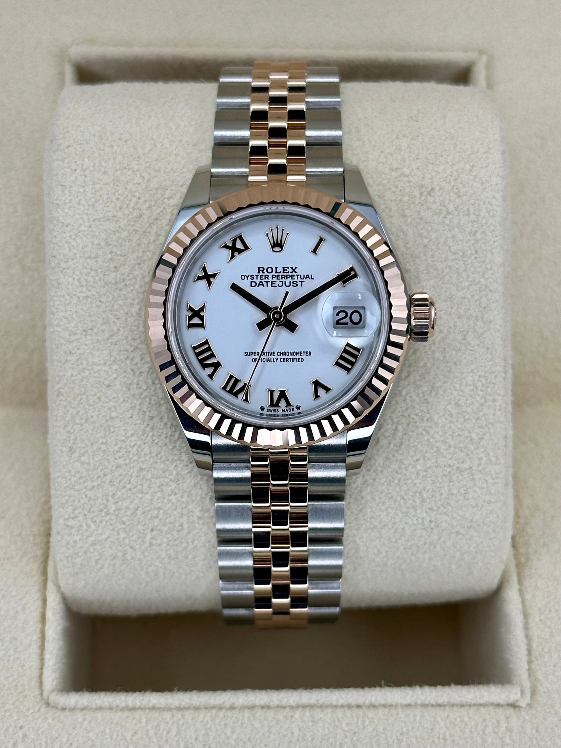 NEW 2023 Rolex Datejust 28mm 279171 TwoTone Jubilee Roman Numeral Dial - MyWatchLLC