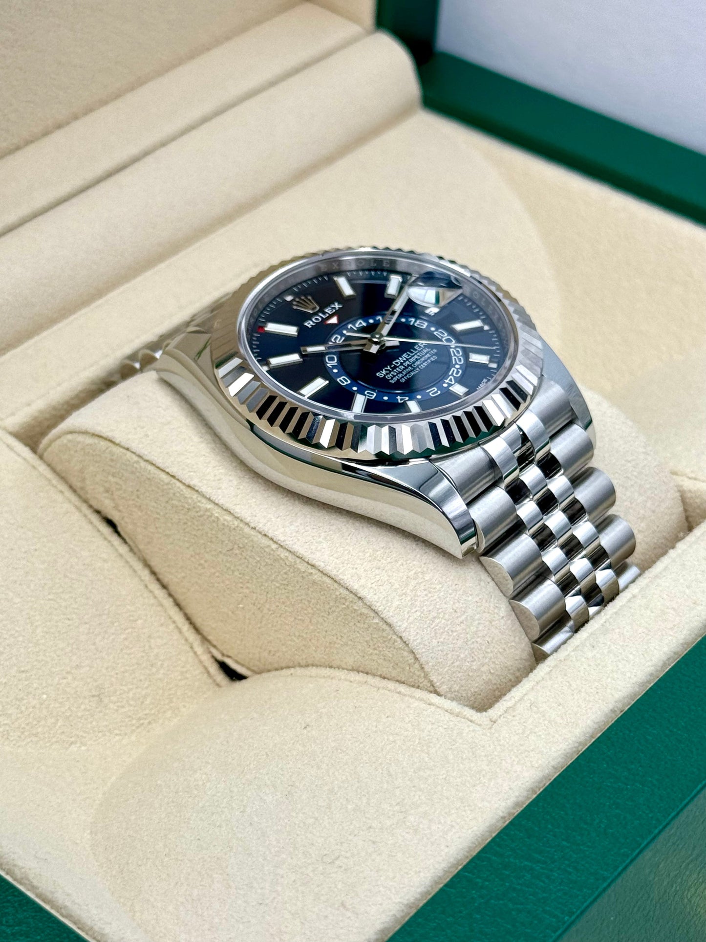 NEW 2024 Rolex Sky-Dweller 42mm 326934 Jubilee Blue Dial - MyWatchLLC