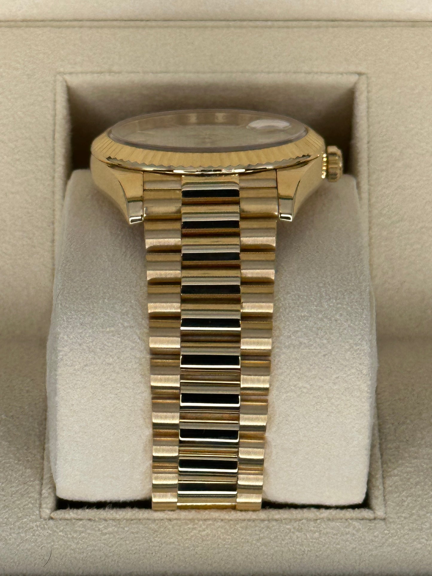 Rolex Day-Date 40mm 228238 Presidential Silver Motif Dial - MyWatchLLC