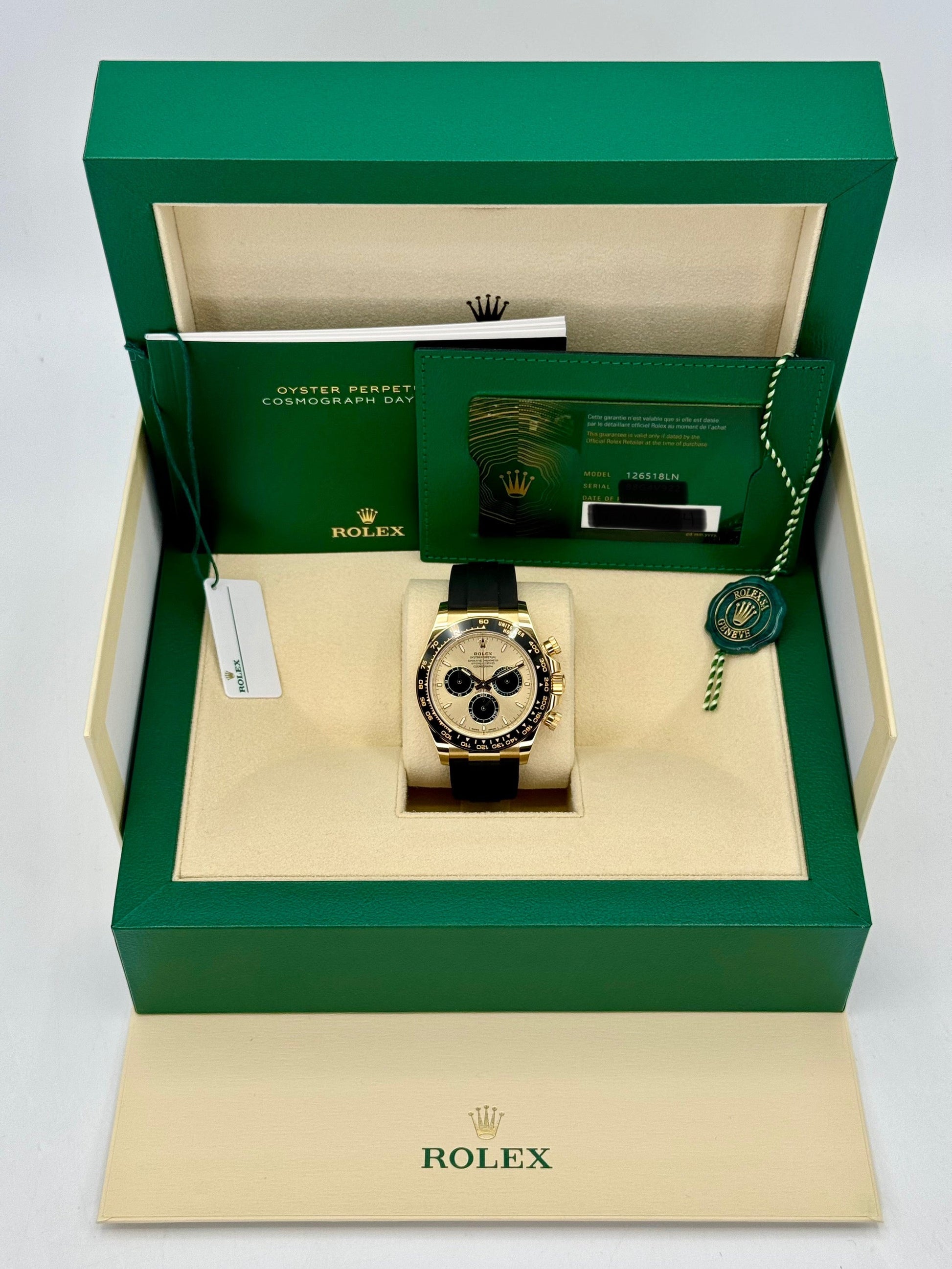 NEW 2024 Rolex Daytona 40mm 126518LN Oysterflex Champagne Dial - MyWatchLLC