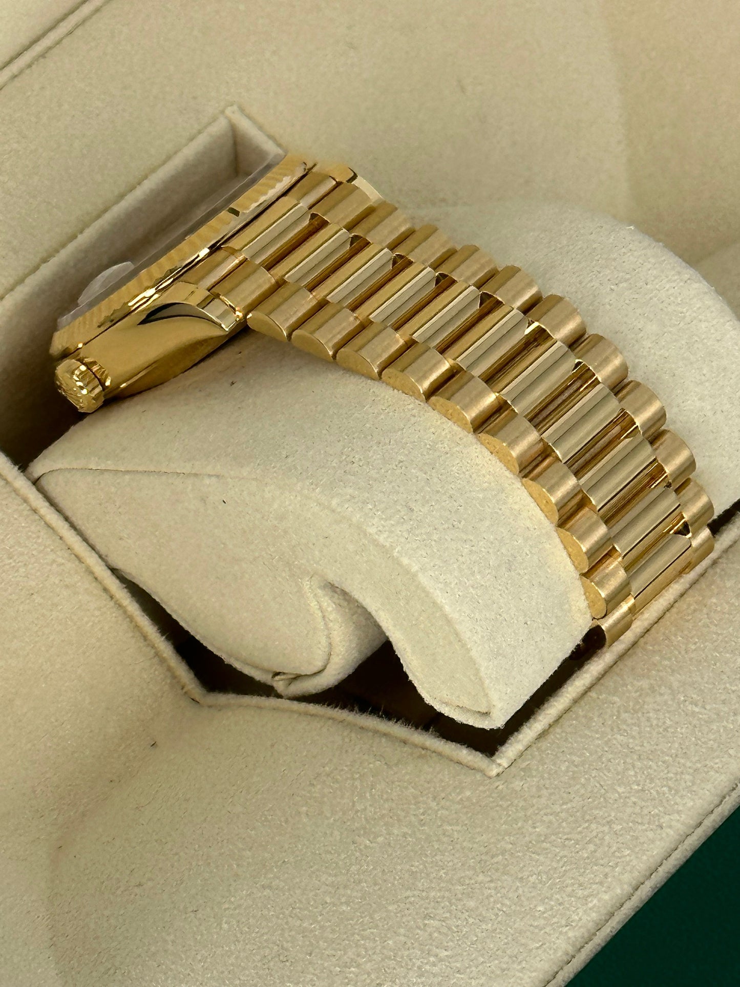 2021 Rolex Day-Date 36mm 128238 Mother of Pearl Diamond Dial - MyWatchLLC