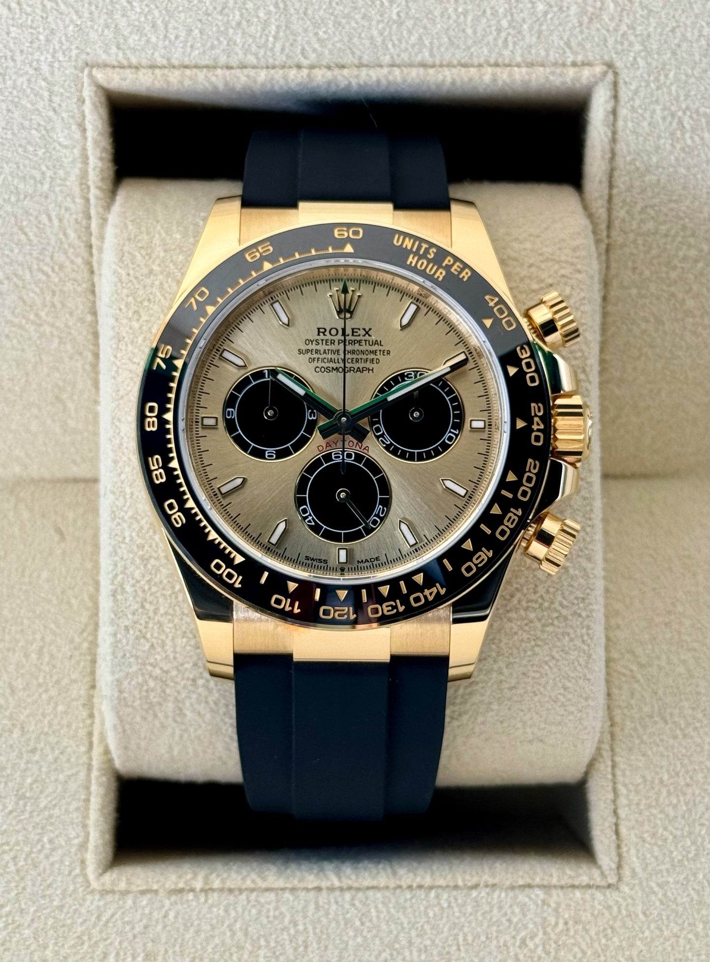 NEW 2024 Rolex Daytona 40mm 126518LN Oysterflex Champagne Dial - MyWatchLLC