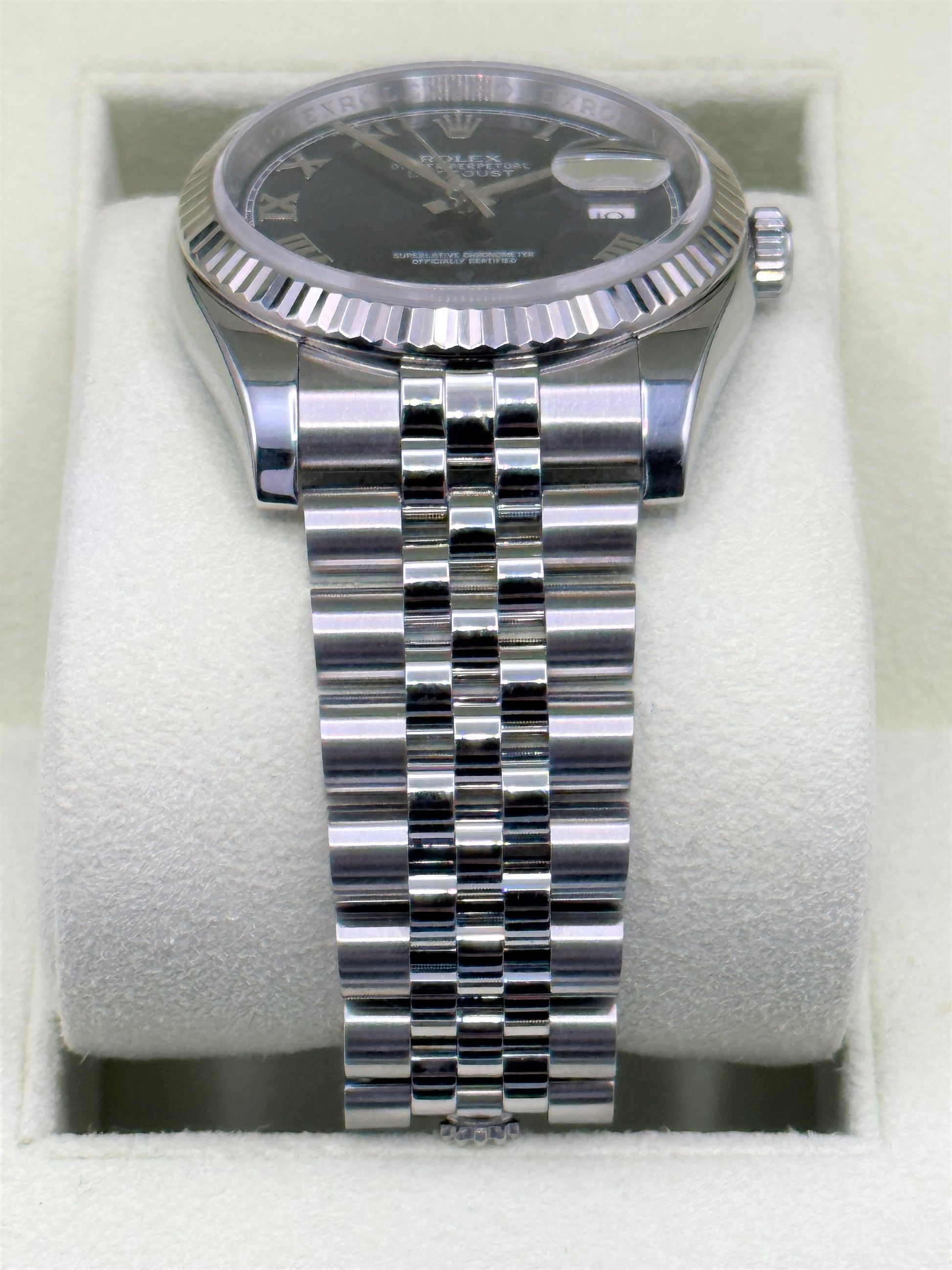2012 Datejust 36mm 116234 Jubilee Blue Roman Numeral Dial - MyWatchLLC