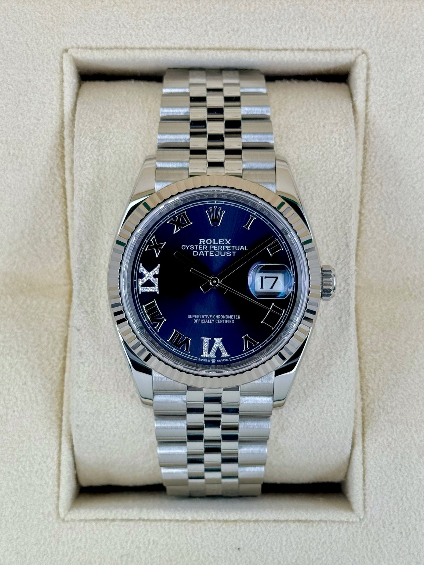 2023 Rolex Datejust 36mm 126234 Stainless Steel Jubilee Purple Dial - MyWatchLLC
