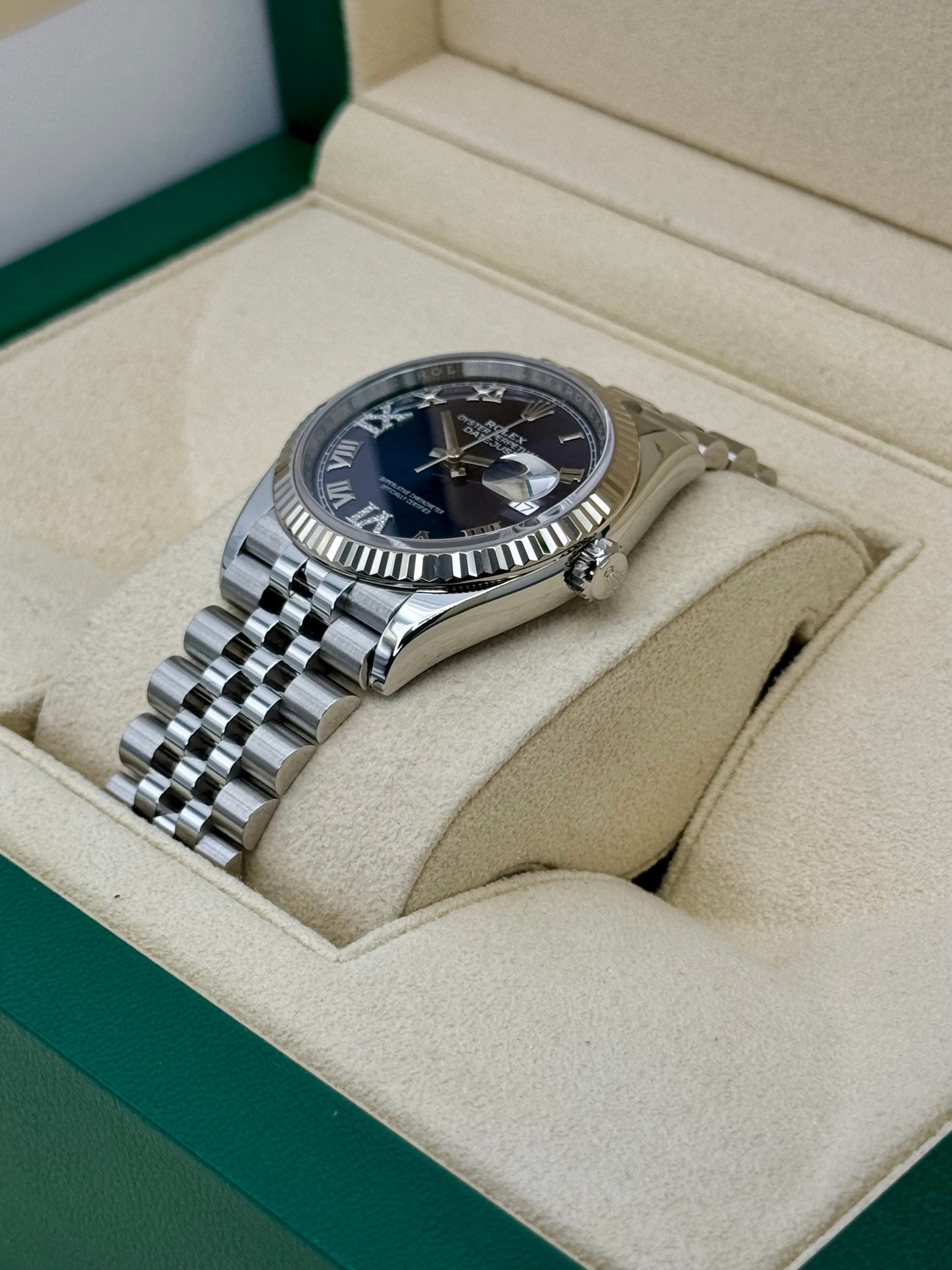 2023 Rolex Datejust 36mm 126234 Stainless Steel Jubilee Purple Dial - MyWatchLLC