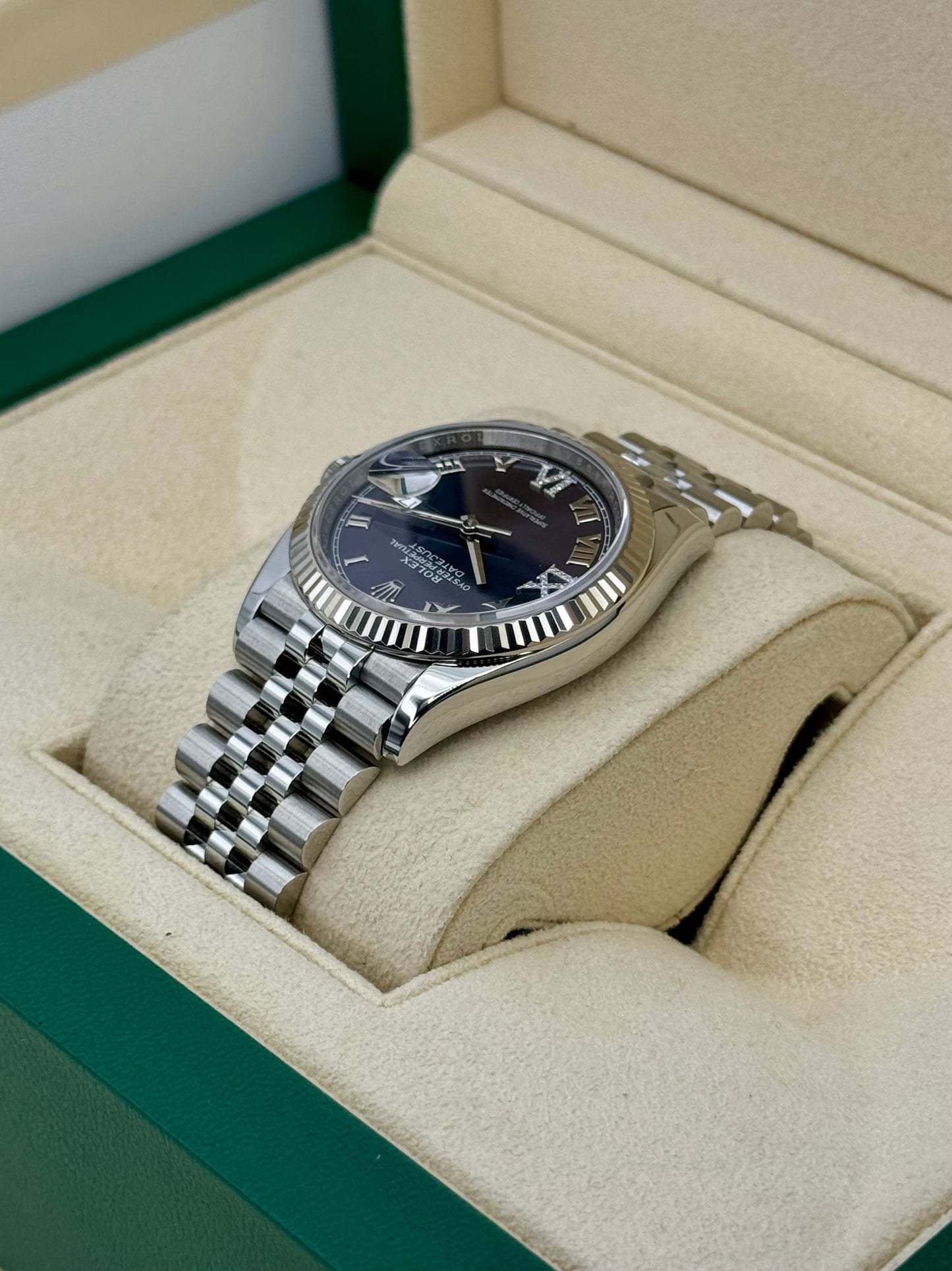 2023 Rolex Datejust 36mm 126234 Stainless Steel Jubilee Purple Dial - MyWatchLLC