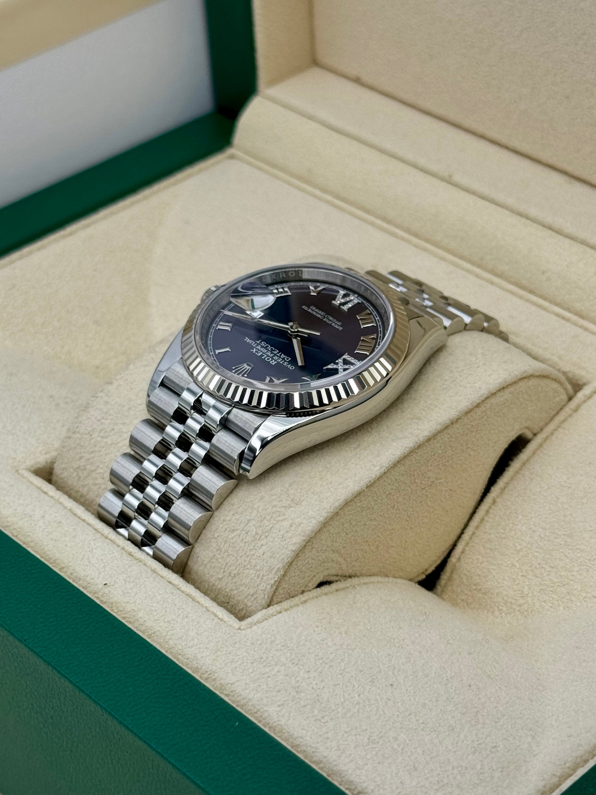 2023 Rolex Datejust 36mm 126234 Stainless Steel Jubilee Purple Dial - MyWatchLLC