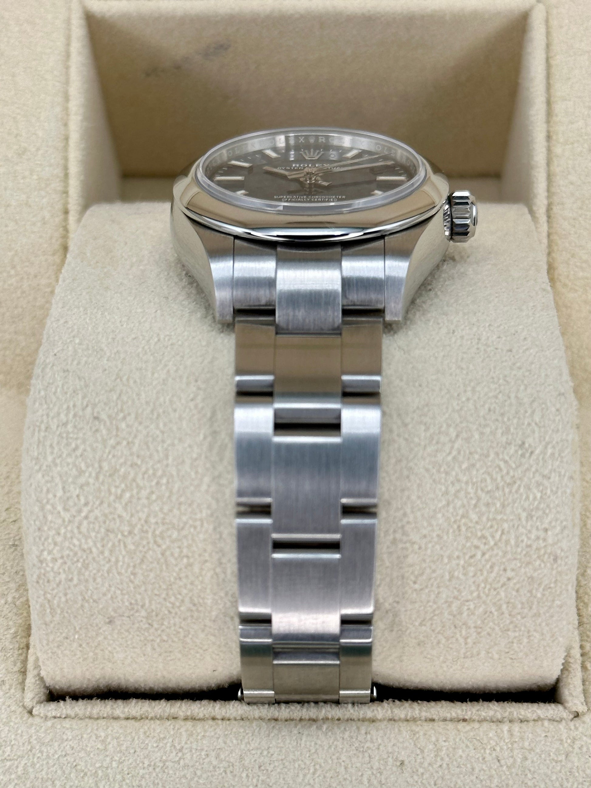 2020 Rolex Ladies Oyster Perpetual 28mm 276200 Oyster Blue Dial - MyWatchLLC