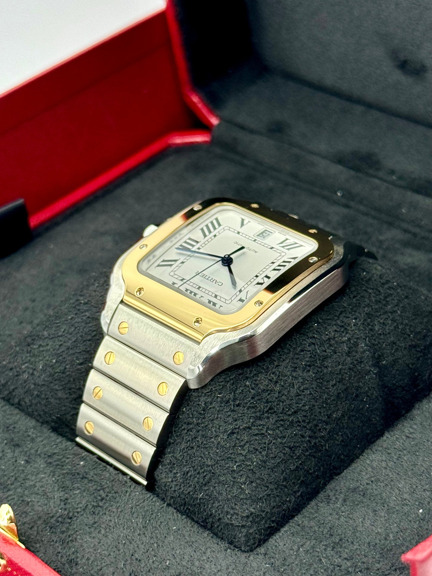 2023 Cartier Santos de Cartier 39.8mm W2SA0009 Two-Tone White Dial - MyWatchLLC