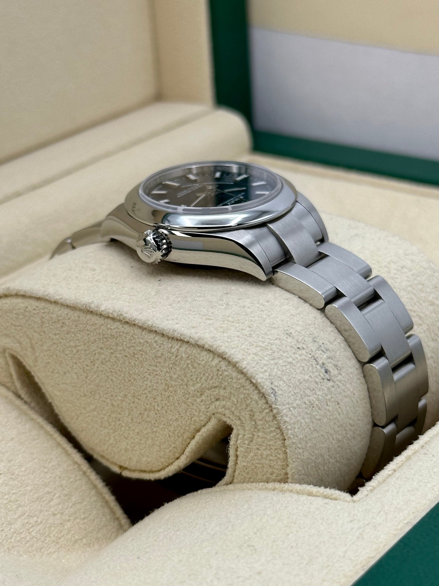 2020 Rolex Ladies Oyster Perpetual 28mm 276200 Oyster Blue Dial - MyWatchLLC