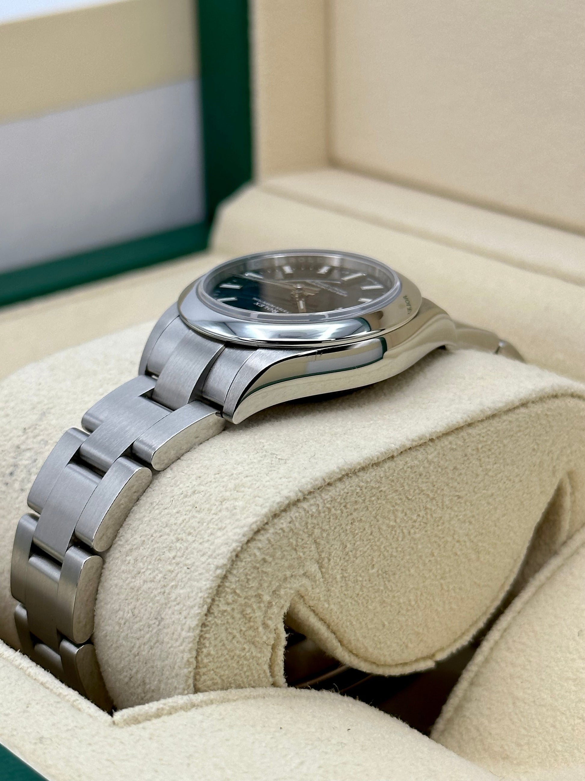 2020 Rolex Ladies Oyster Perpetual 28mm 276200 Oyster Blue Dial - MyWatchLLC