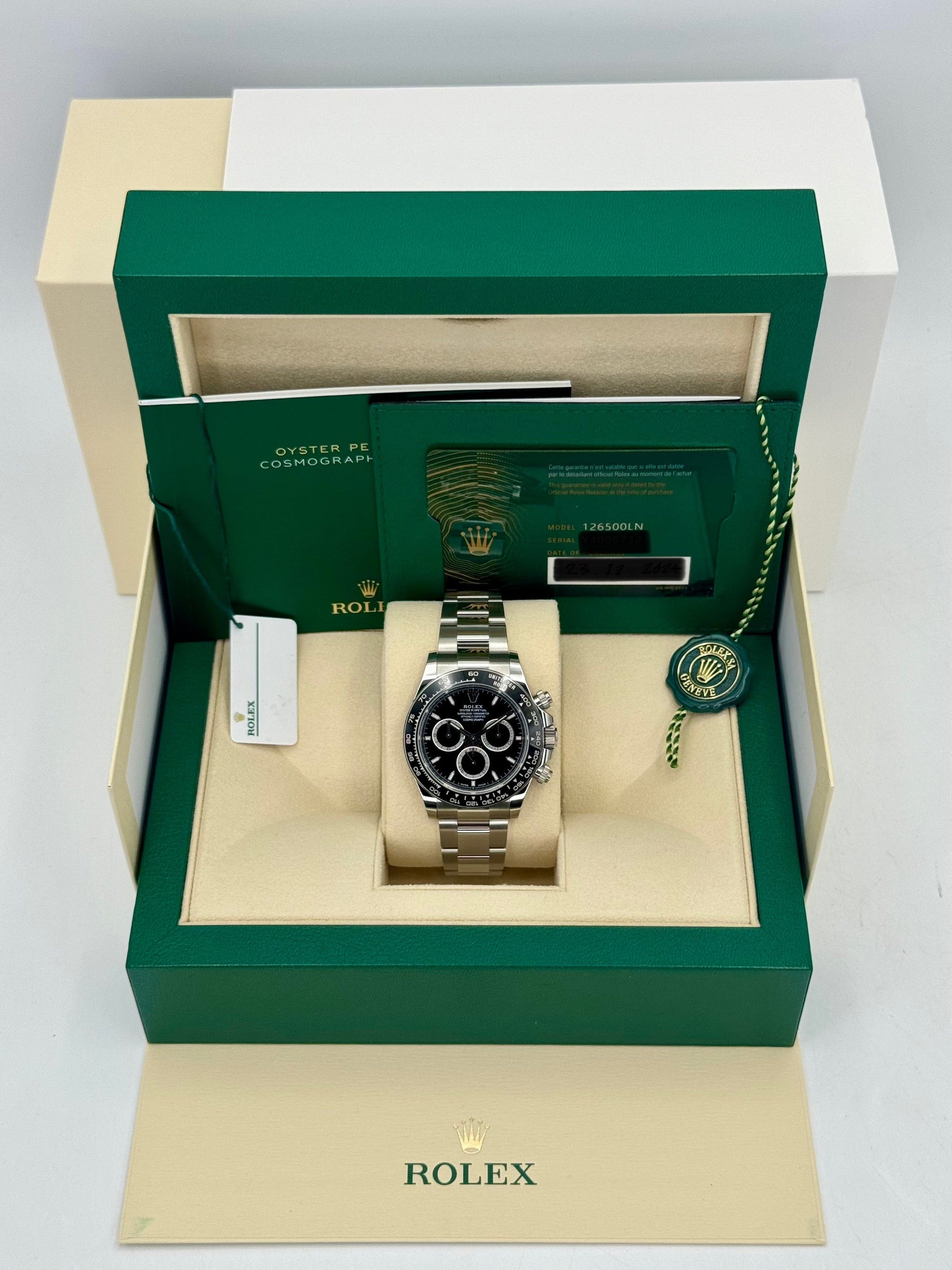 NEW 2024 Rolex Daytona 40mm 126500LN Stainless Steel Black Dial - MyWatchLLC