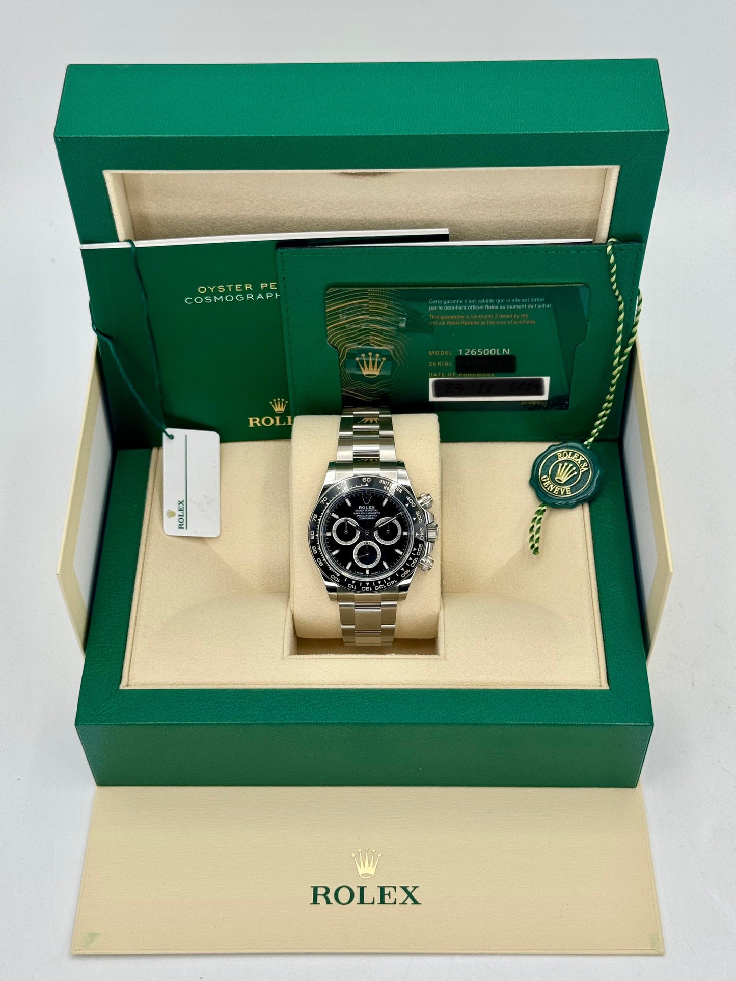 NEW 2024 Rolex Daytona 40mm 126500LN Stainless Steel Black Dial - MyWatchLLC