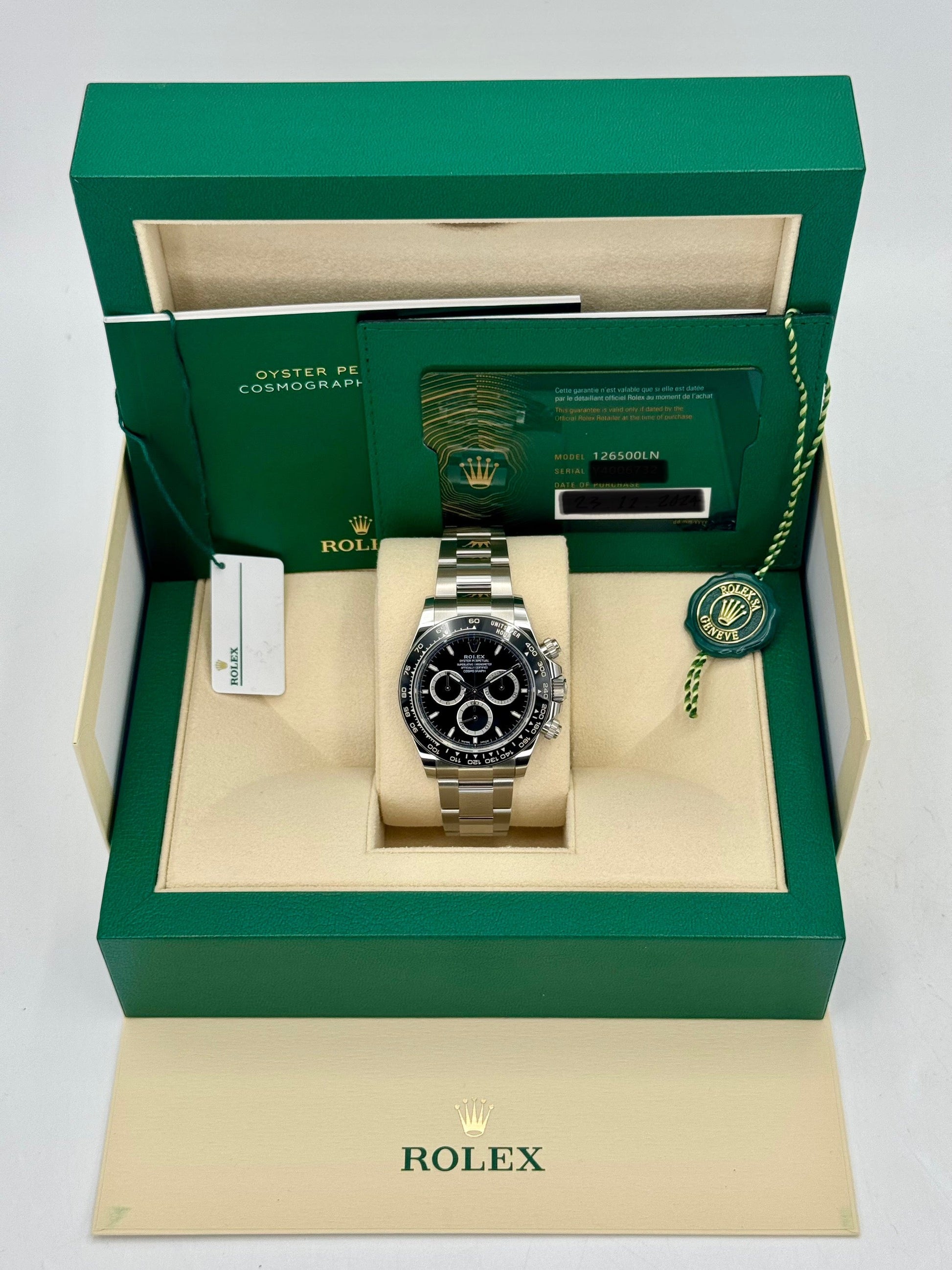 NEW 2024 Rolex Daytona 40mm 126500LN Stainless Steel Black Dial - MyWatchLLC