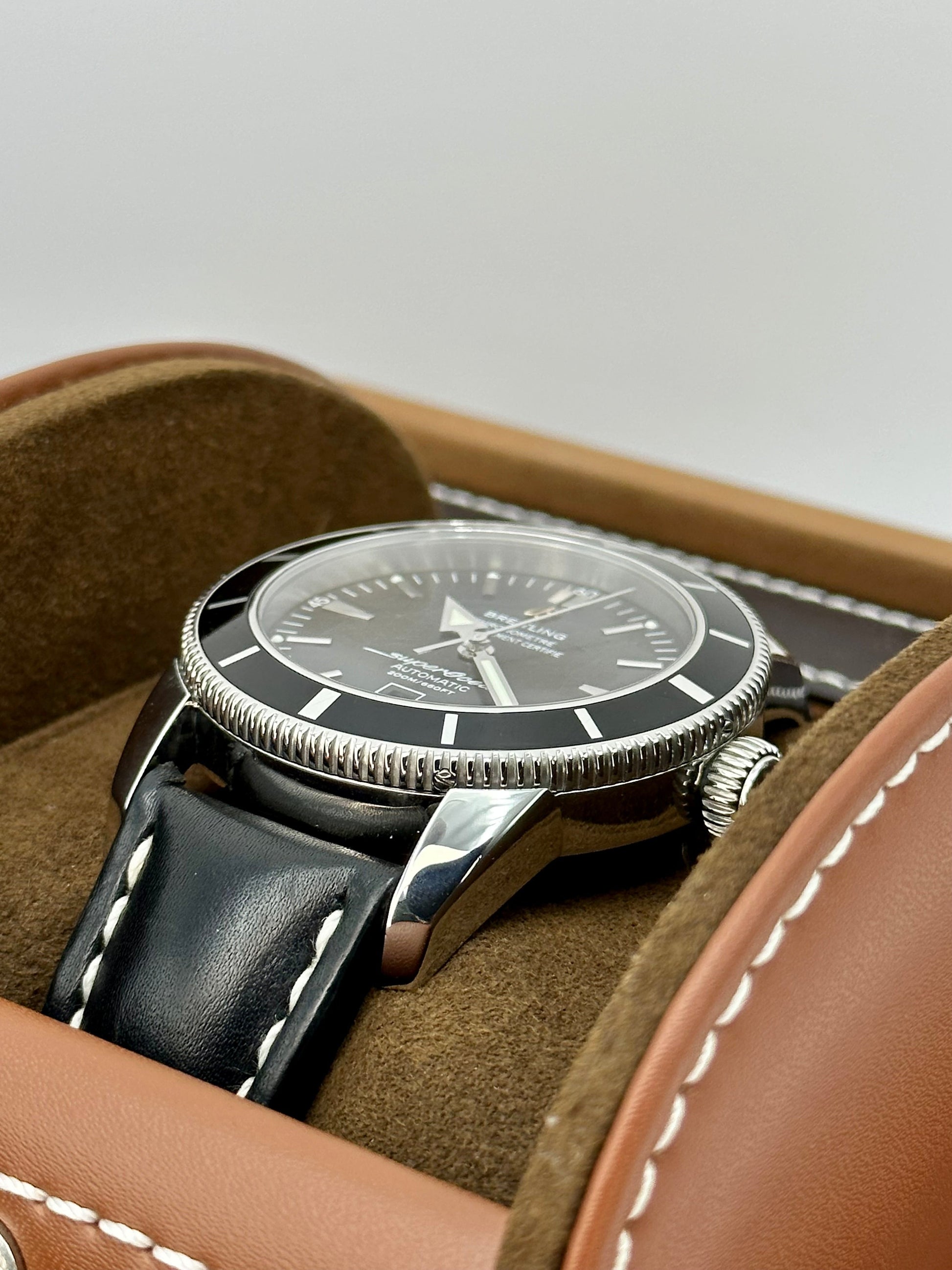 Breitling Superocean Heritage 46mm A17320 Stainless Steel Black Dial - MyWatchLLC