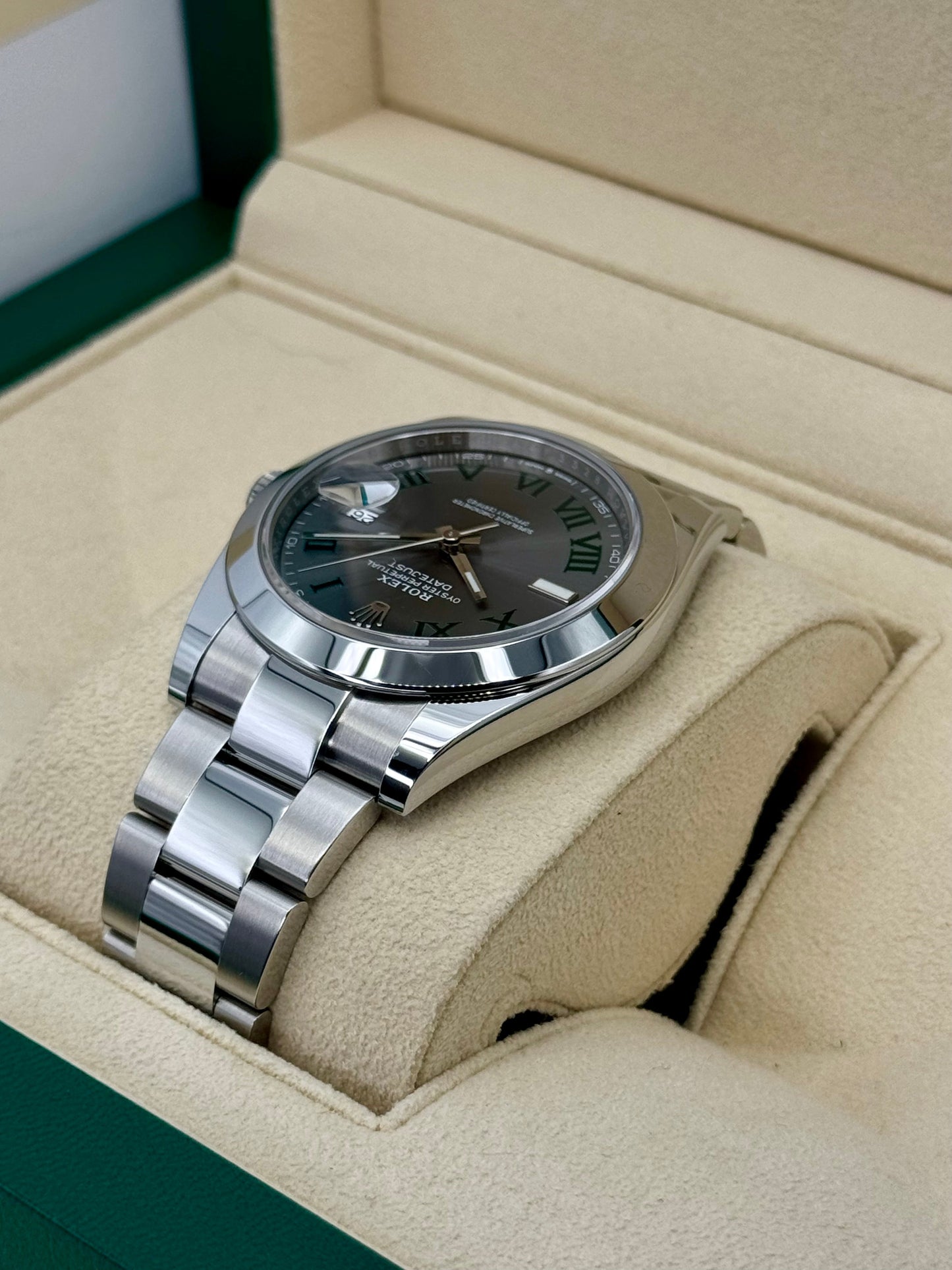 NEW 2024 Rolex Datejust 41mm 126300 Oyster Wimbledon Dial - MyWatchLLC
