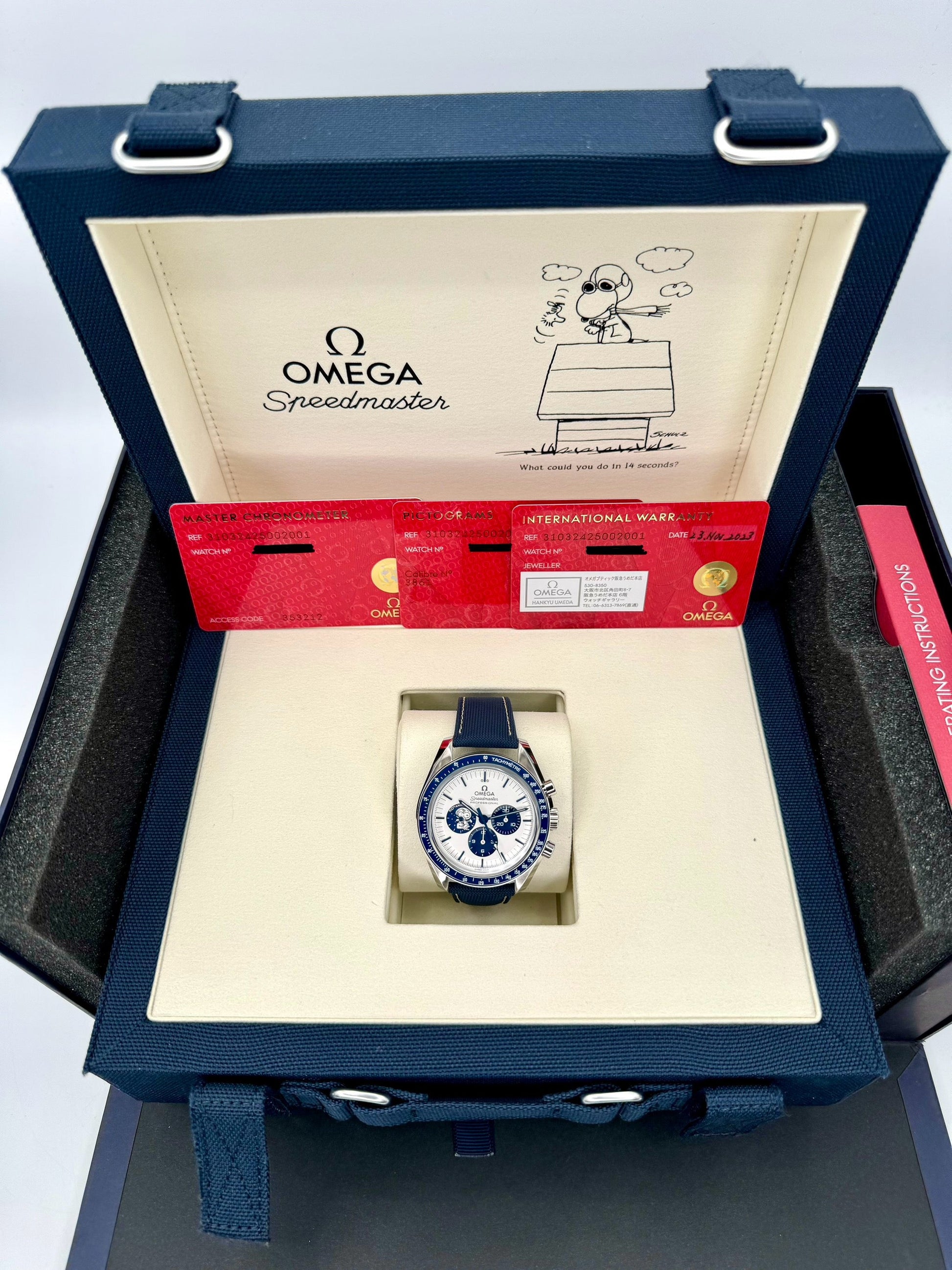 NEW 2023 Speedmaster 42mm 310.32.42.50.02.001 Silver Snoopy Award Dial - MyWatchLLC