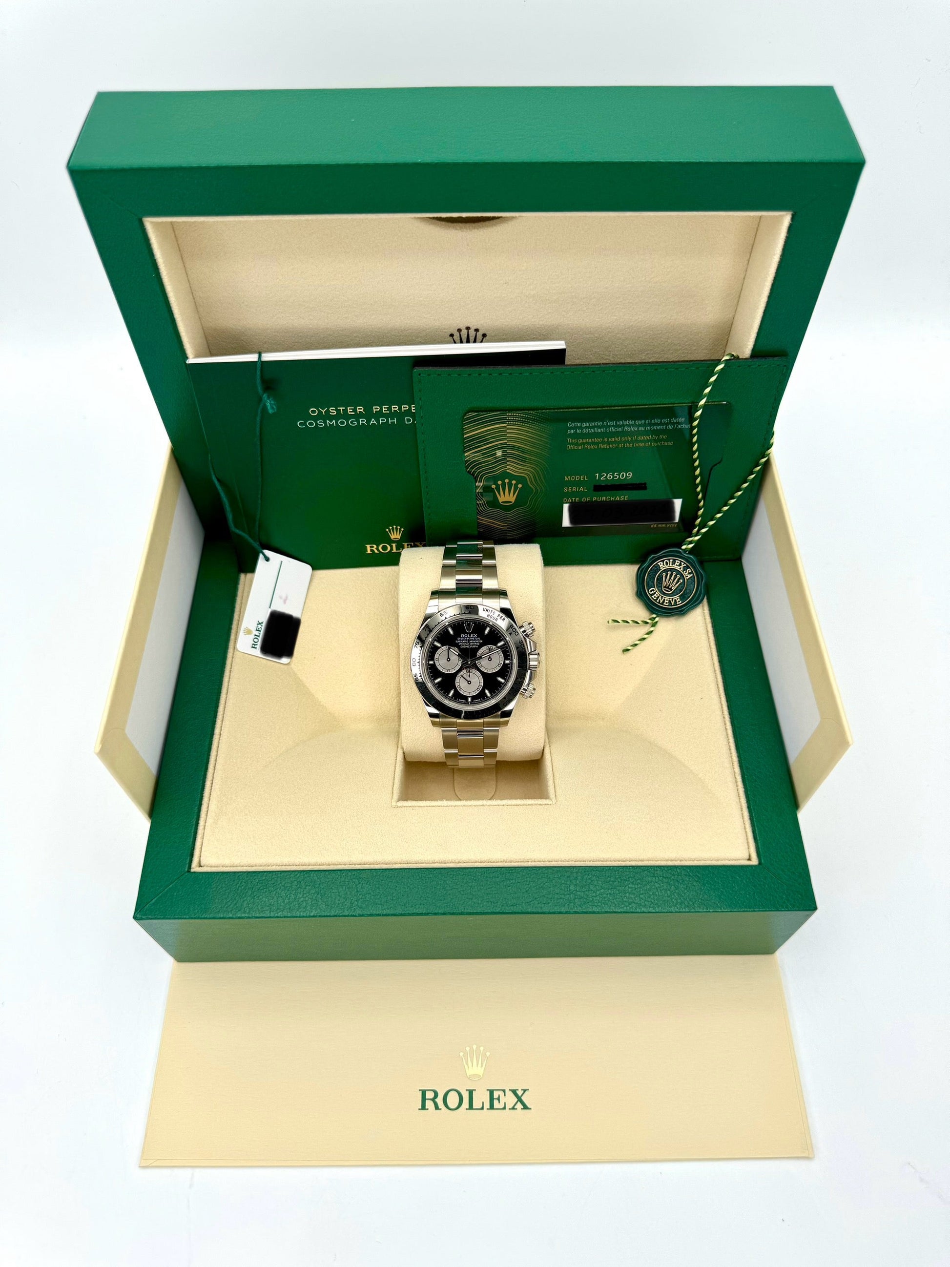 NEW 2024 Rolex Daytona 40mm 126509 White Gold Black Dial - MyWatchLLC