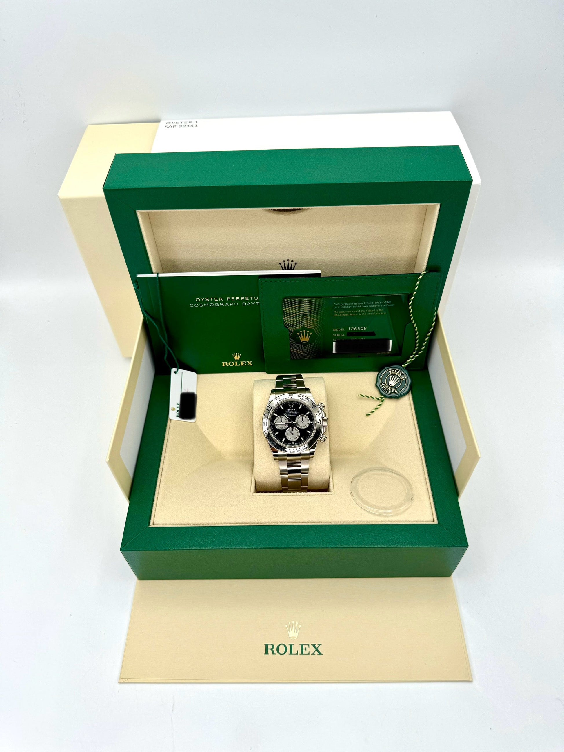 NEW 2024 Rolex Daytona 40mm 126509 White Gold Black Dial - MyWatchLLC