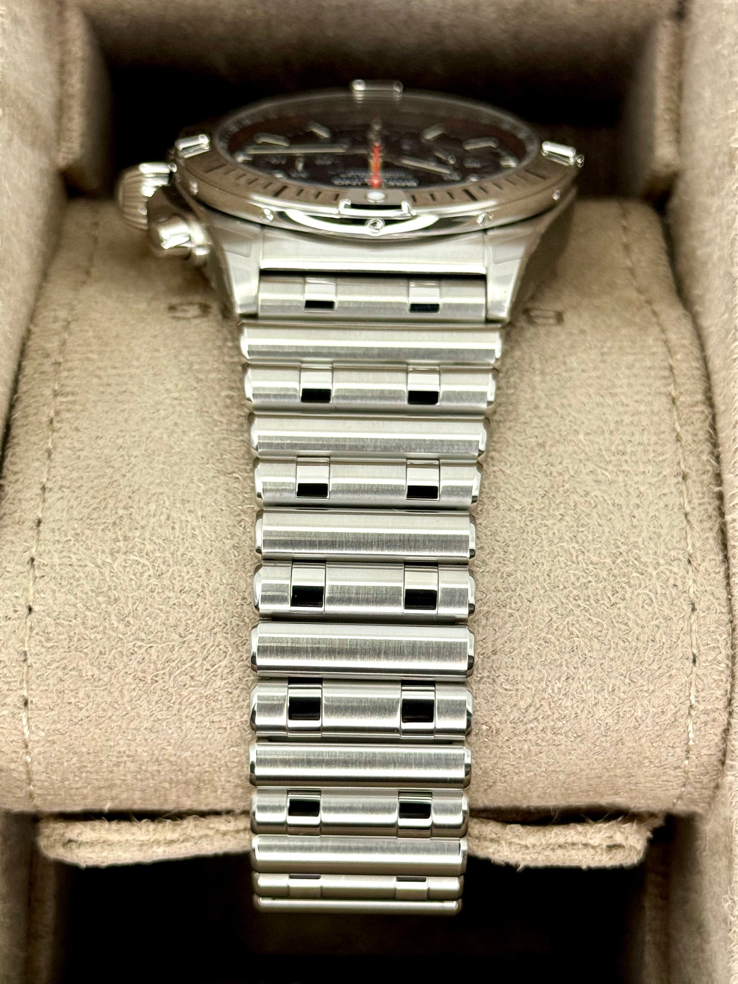 NEW 2023 Breitling Chronomat B01 42 AB0134 Stainless Steel Green Dial - MyWatchLLC