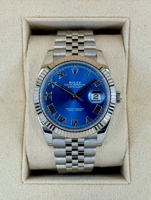 2023 Rolex Datejust 41mm 126334 Jubilee Blue Roman Numeral Dial - MyWatchLLC