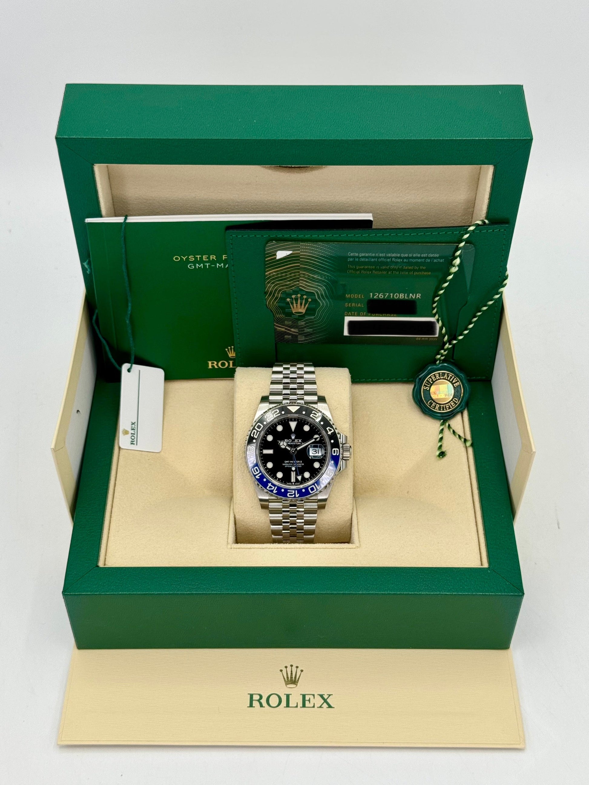 2022 Rolex GMT-Master II "Batgirl" 40mm 126710BLNR Jubilee Black Dial - MyWatchLLC