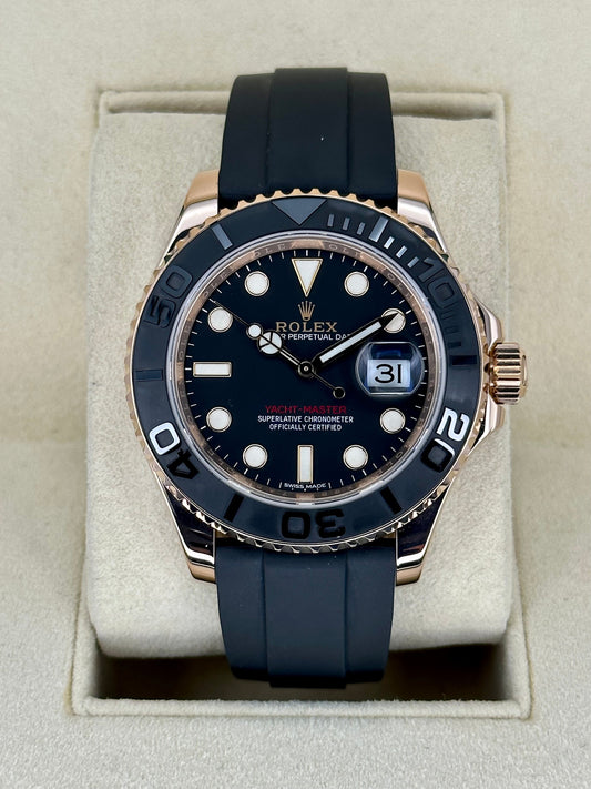 2018 Rolex Yacht-Master 40mm 116655 Oysterflex Black Dial - MyWatchLLC
