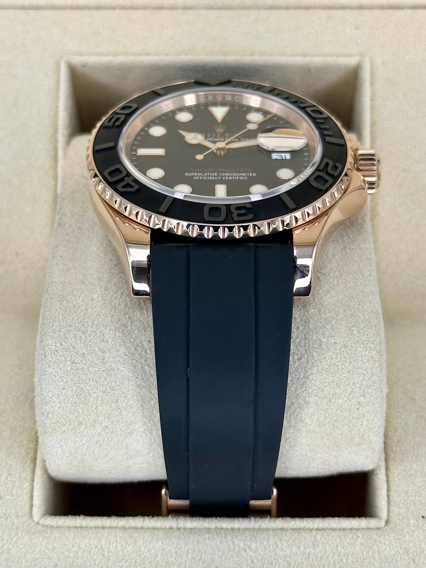 2018 Rolex Yacht-Master 40mm 116655 Oysterflex Black Dial - MyWatchLLC