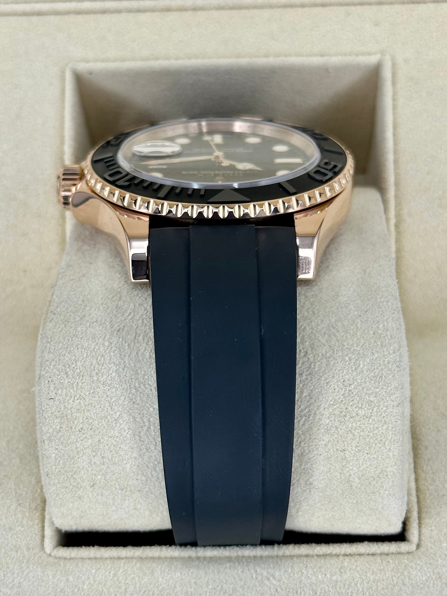 2018 Rolex Yacht-Master 40mm 116655 Oysterflex Black Dial - MyWatchLLC