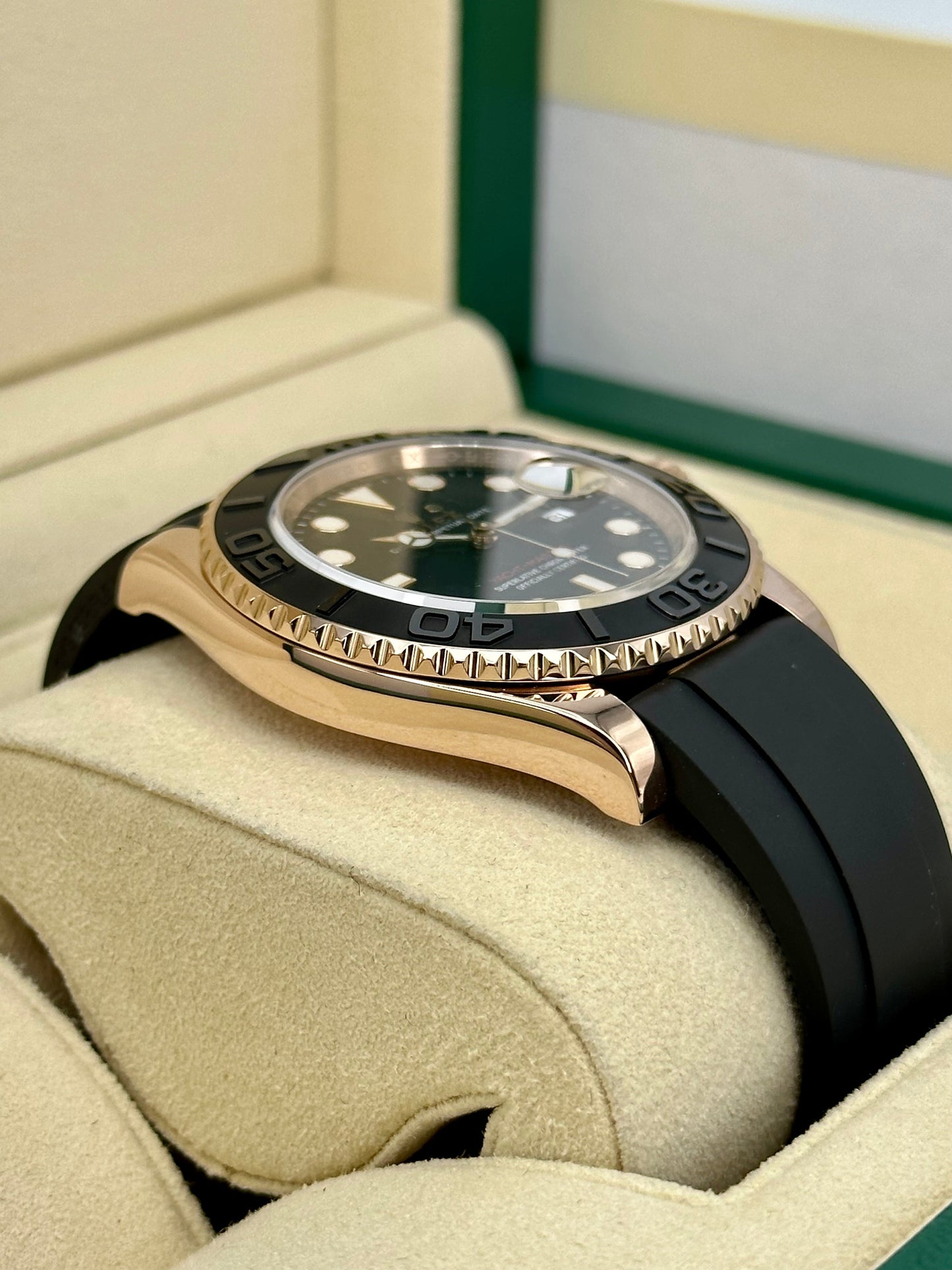 2018 Rolex Yacht-Master 40mm 116655 Oysterflex Black Dial - MyWatchLLC