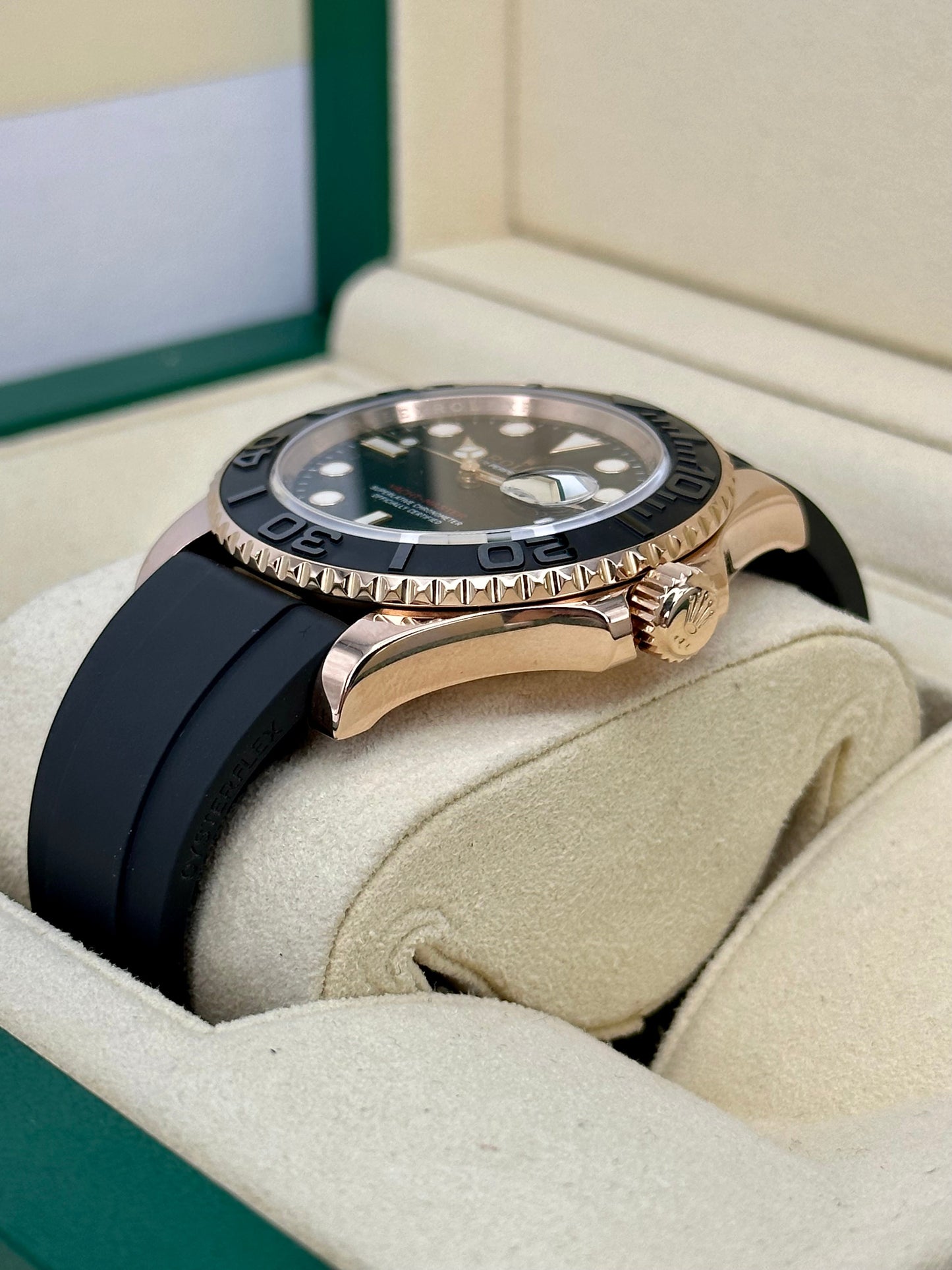 2018 Rolex Yacht-Master 40mm 116655 Oysterflex Black Dial - MyWatchLLC