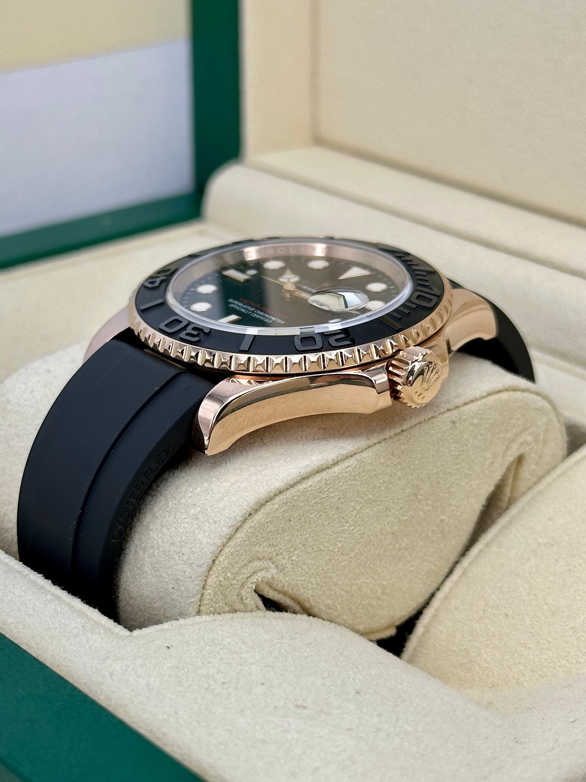 2018 Rolex Yacht-Master 40mm 116655 Oysterflex Black Dial - MyWatchLLC