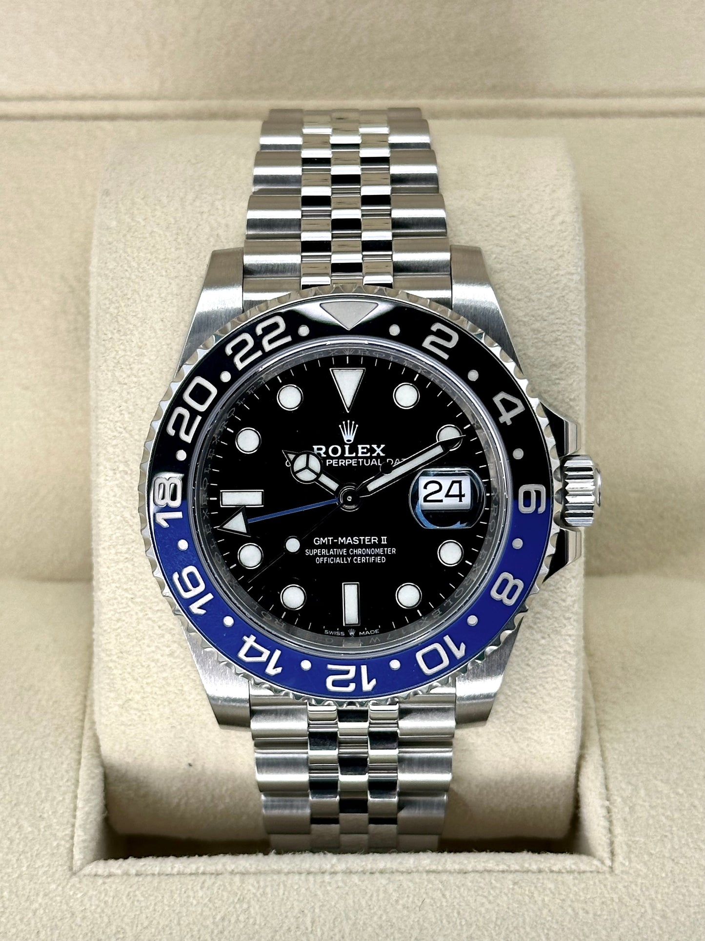 2019 Rolex GMT-Master II “Batgirlâ€?40mm 126710BLNR Jubilee Black Dial - MyWatchLLC