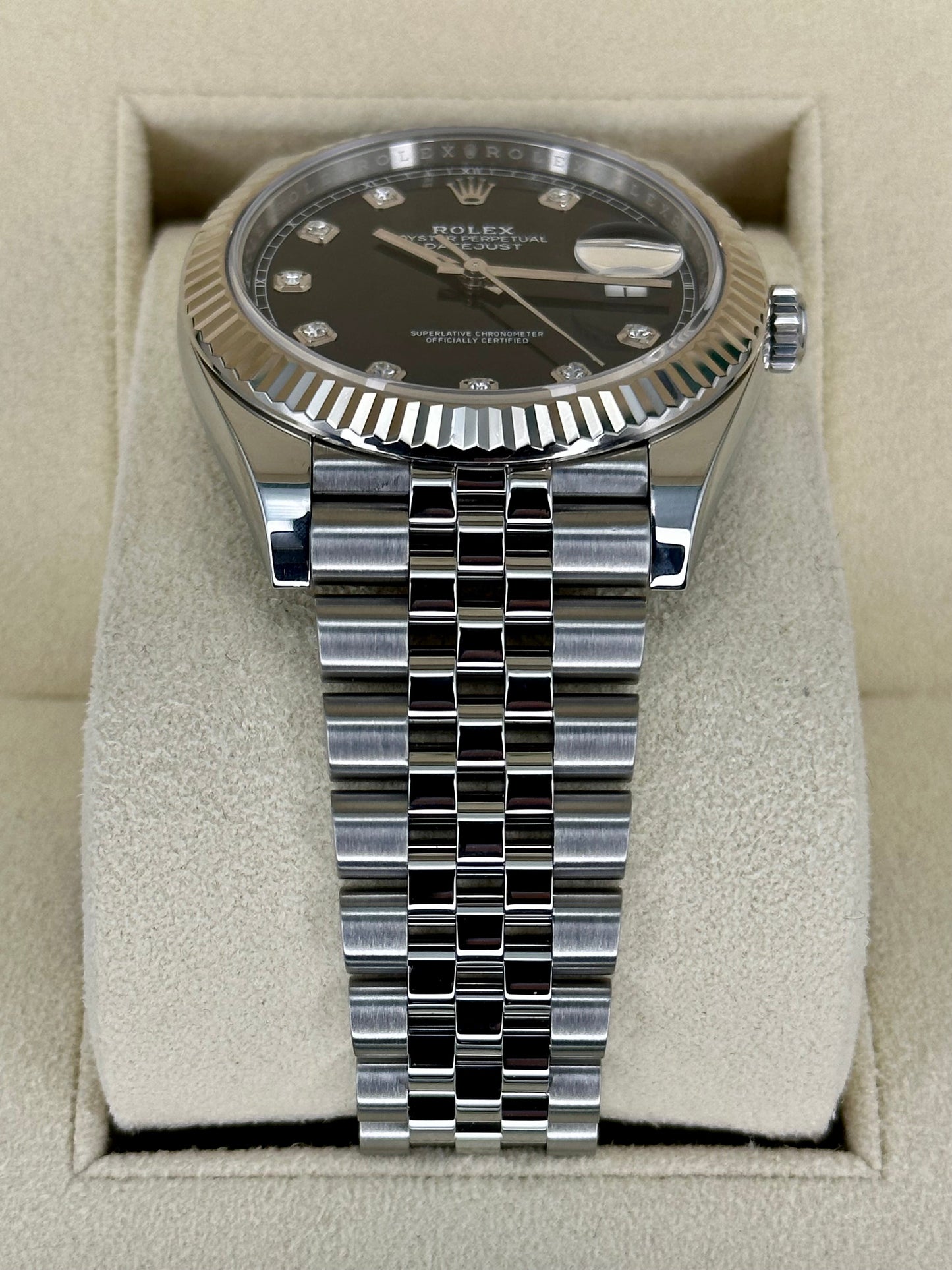 2021 Rolex Datejust 41mm 126334 Jubilee Black Diamond Dial - MyWatchLLC