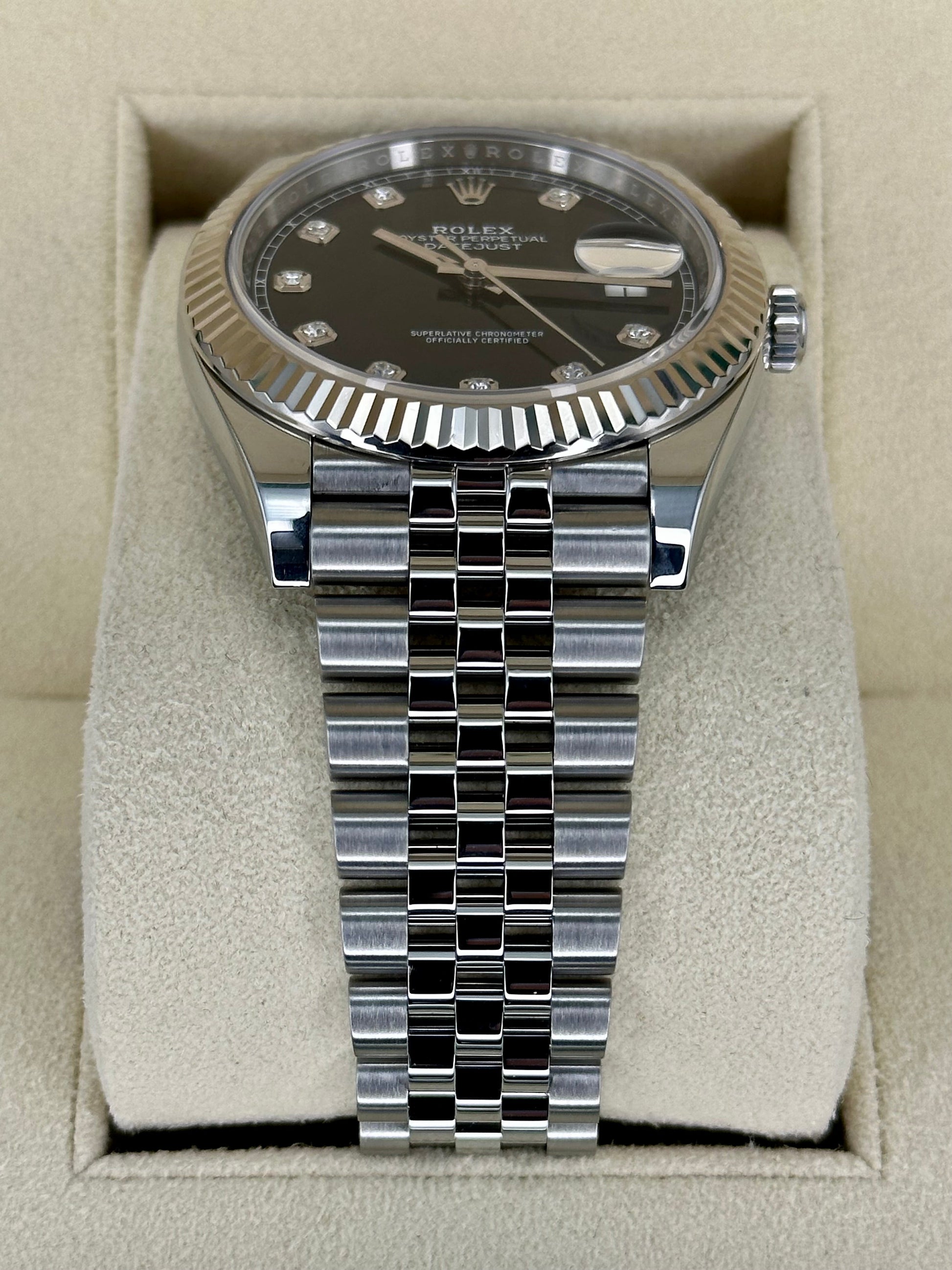 2021 Rolex Datejust 41mm 126334 Jubilee Black Diamond Dial - MyWatchLLC